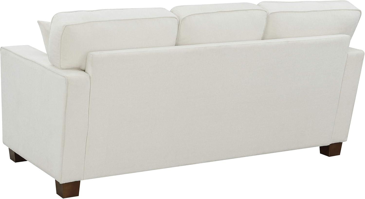 OSP Home Furnishings Russell Sectional with 2 Pillows Off White: Transitional Style, Polyester Upholstery, Wood Frame
