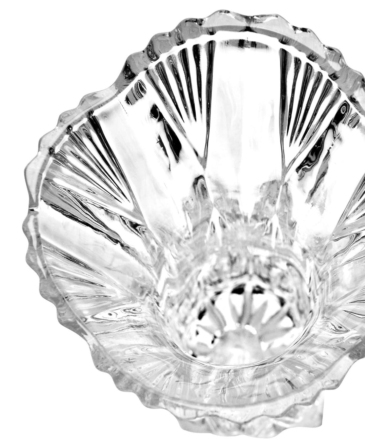 YISHENGRONG Flower Vase Large Size Phoenix Tail Shape Thickened Crystal Glass for Home Decor, Wedding or Gift - 9.5" High x4.5 Wide,with Color Box