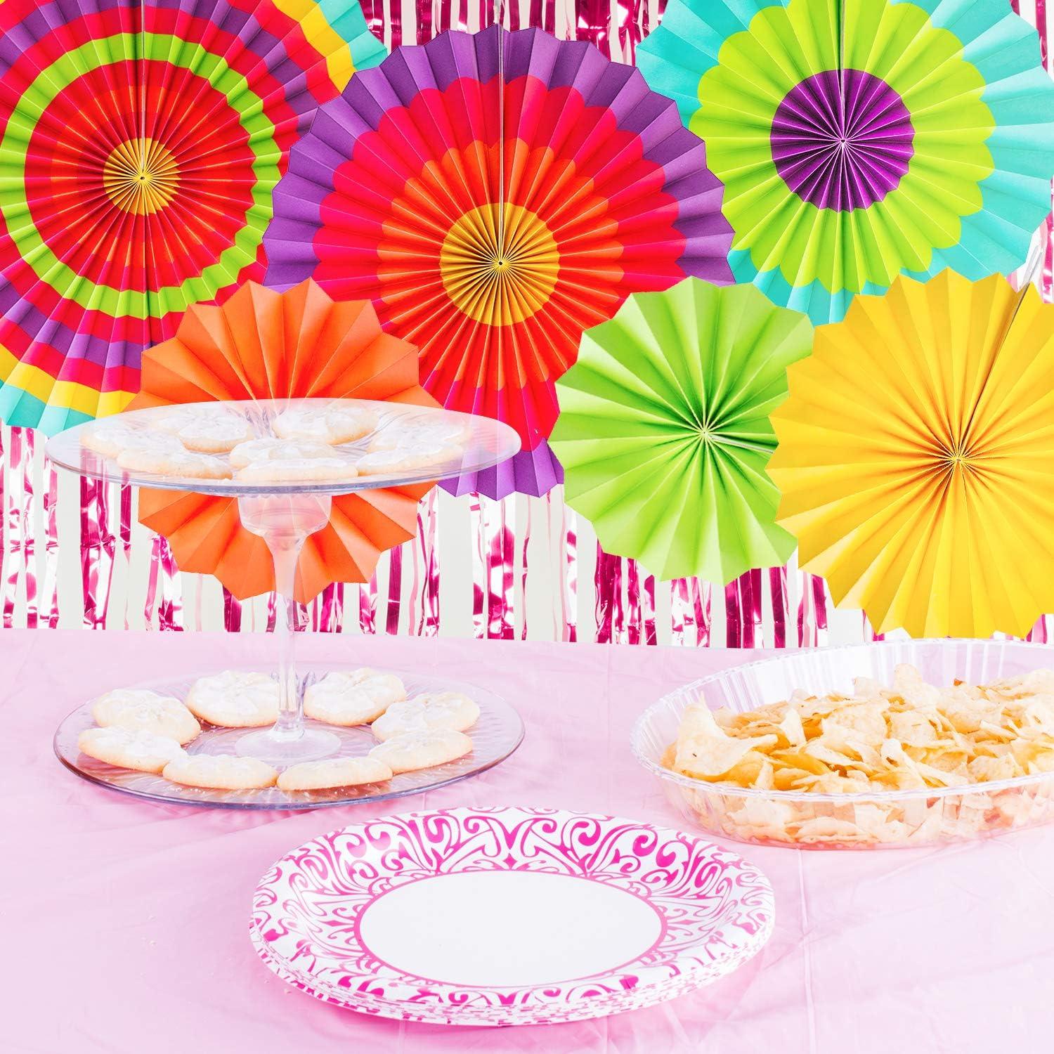 Super Z Outlet Paper Fan Mexican Fiesta/Cinco De Mayo/Carnival/Taco Tuesday Kids Party Hanging Decoration Supplies (12)
