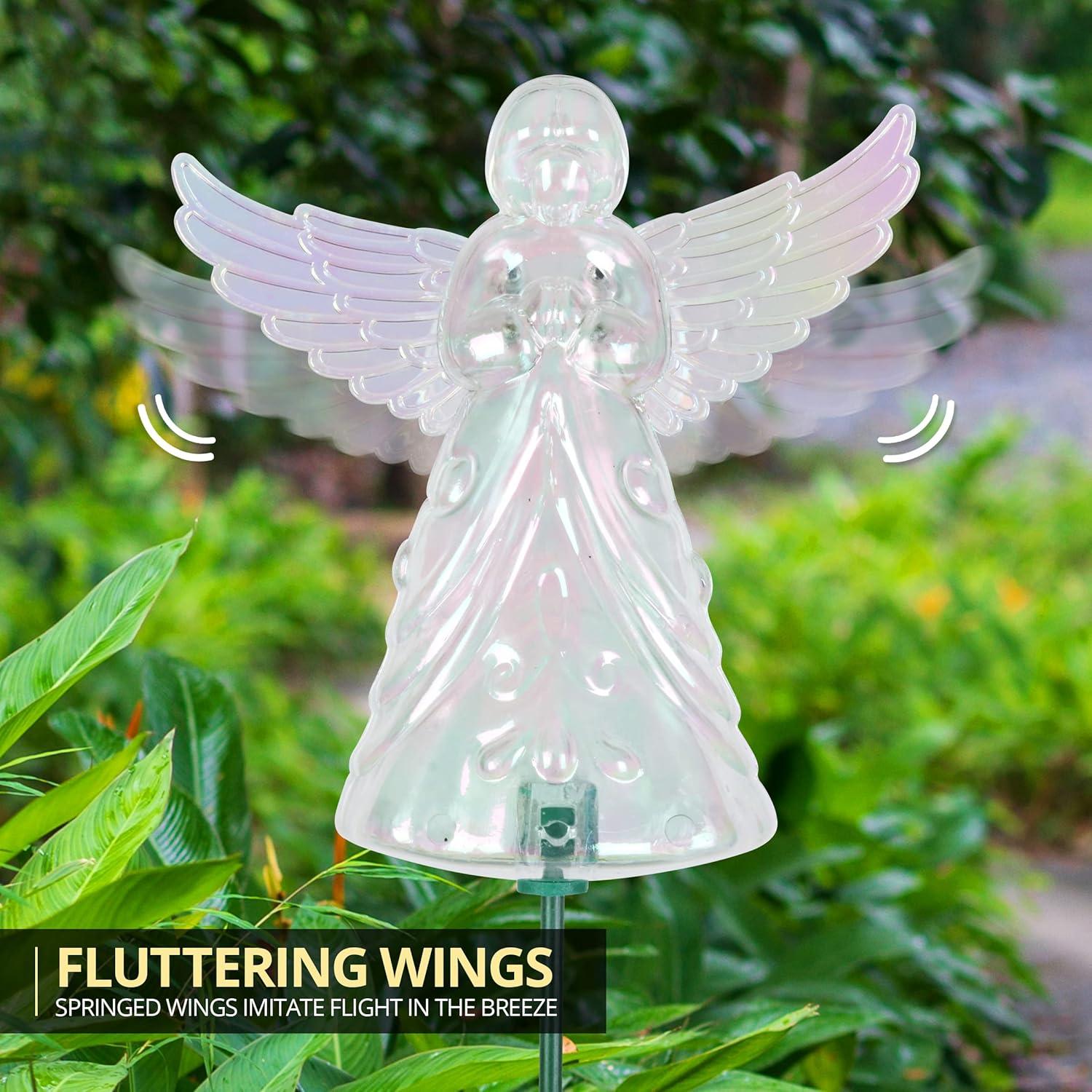 Exhart Exhart 2 Piece Angel WindyWing Garden Stakes, 4.5 by 30 Inches (Set of 2)