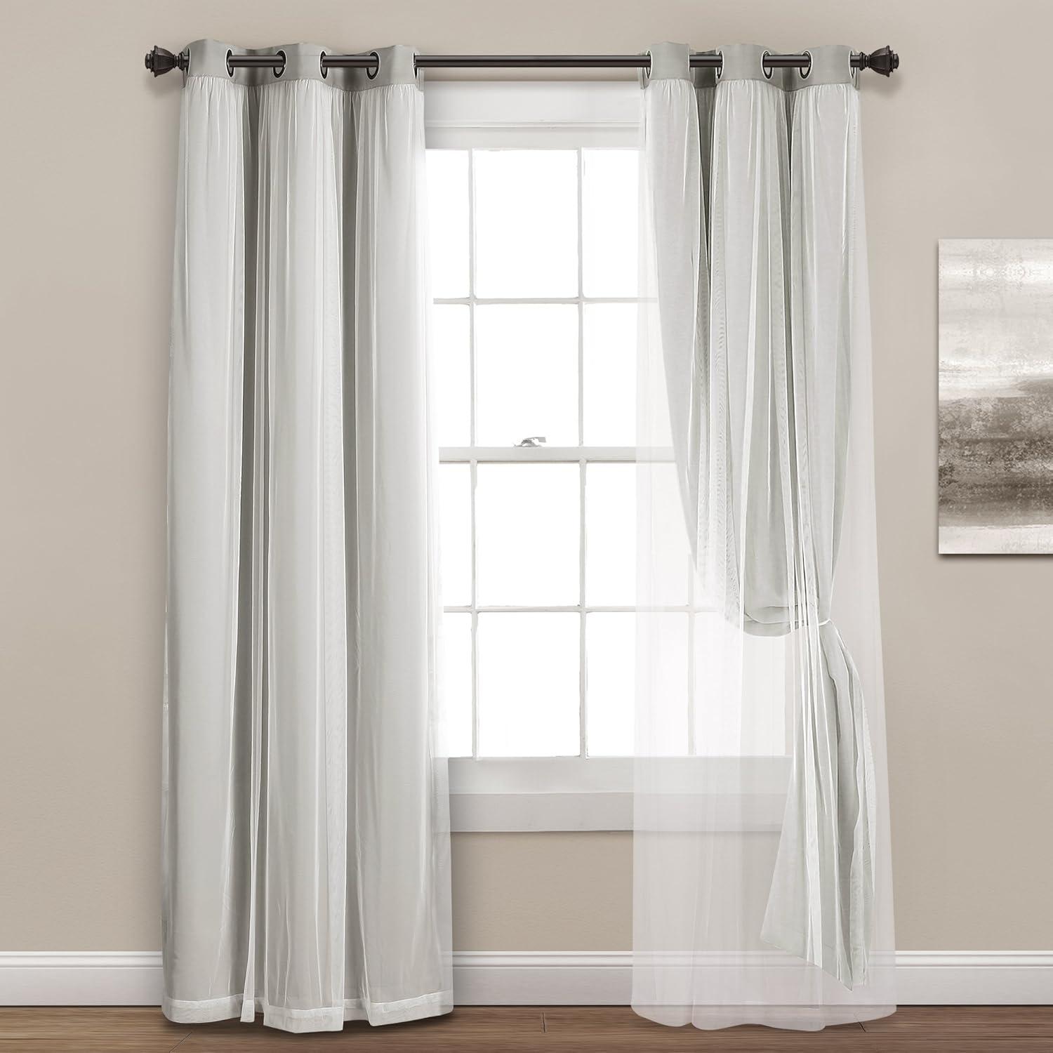 Lush Decor Polyester Blackout Curtain Pair (Set of 2)