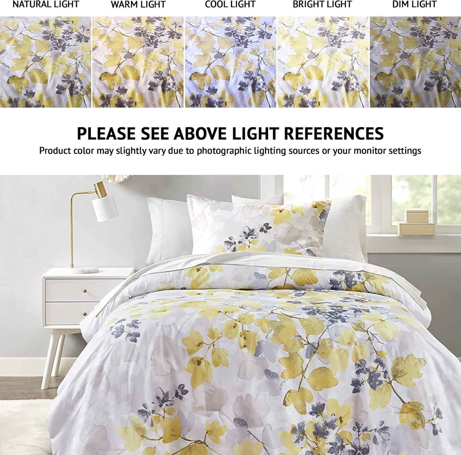 Madison Park Karissa Comforter Set with Bed Sheets Yellow