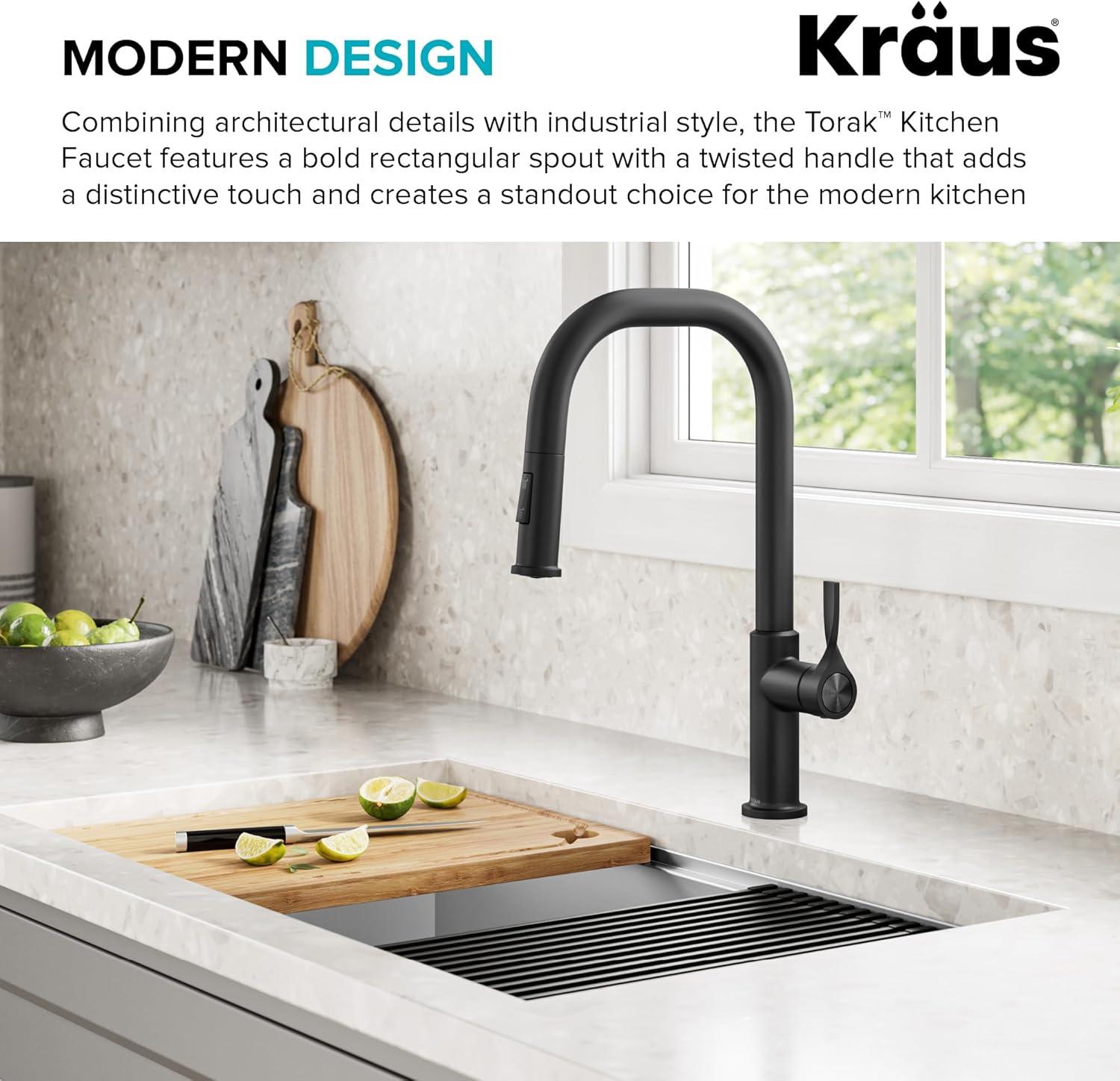 Matte Black Metal Single Handle Pull-down Kitchen Faucet with Sprayer