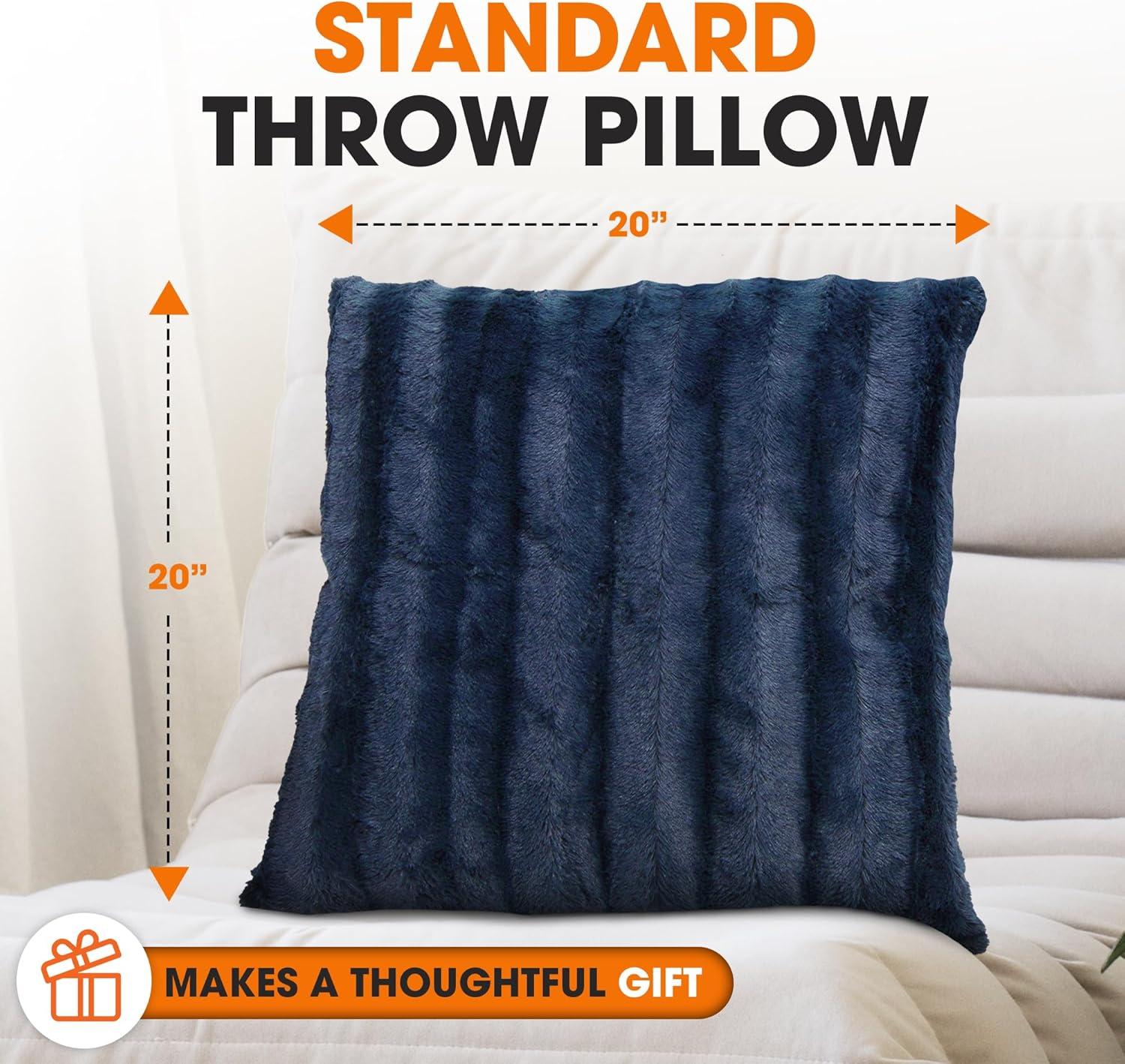 Cheer Collection FRBIN Square Pillow Cover & Insert (Set of 2)