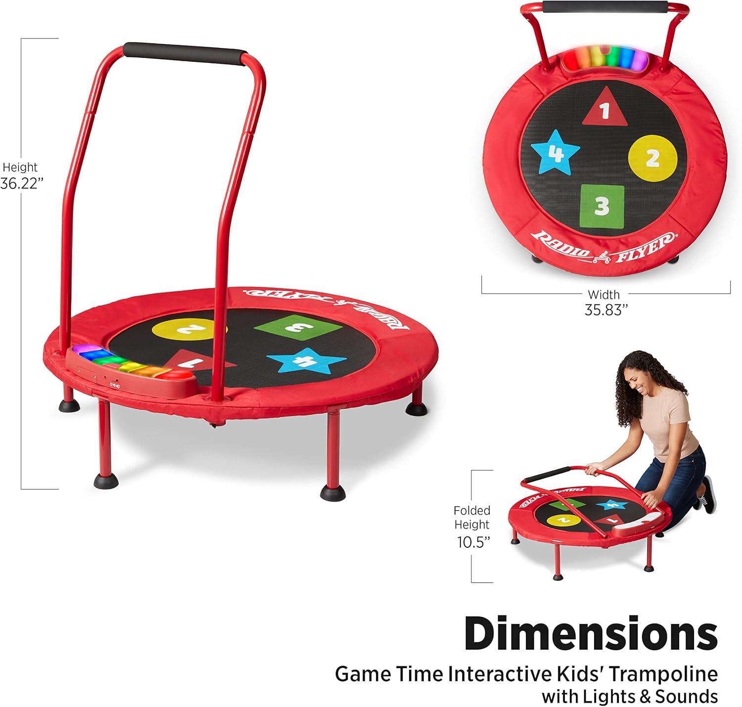 Game Time Interactive Kids' Trampoline with Lights  Sounds