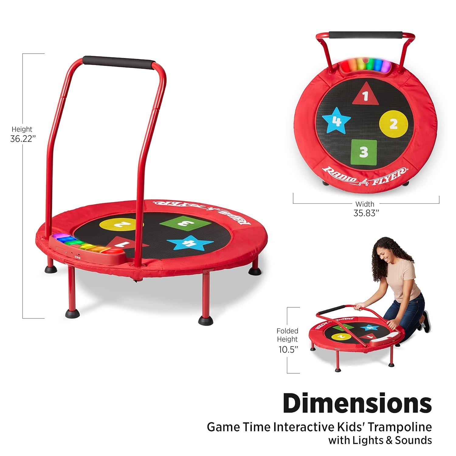 Game Time Interactive Kids' Trampoline with Lights  Sounds