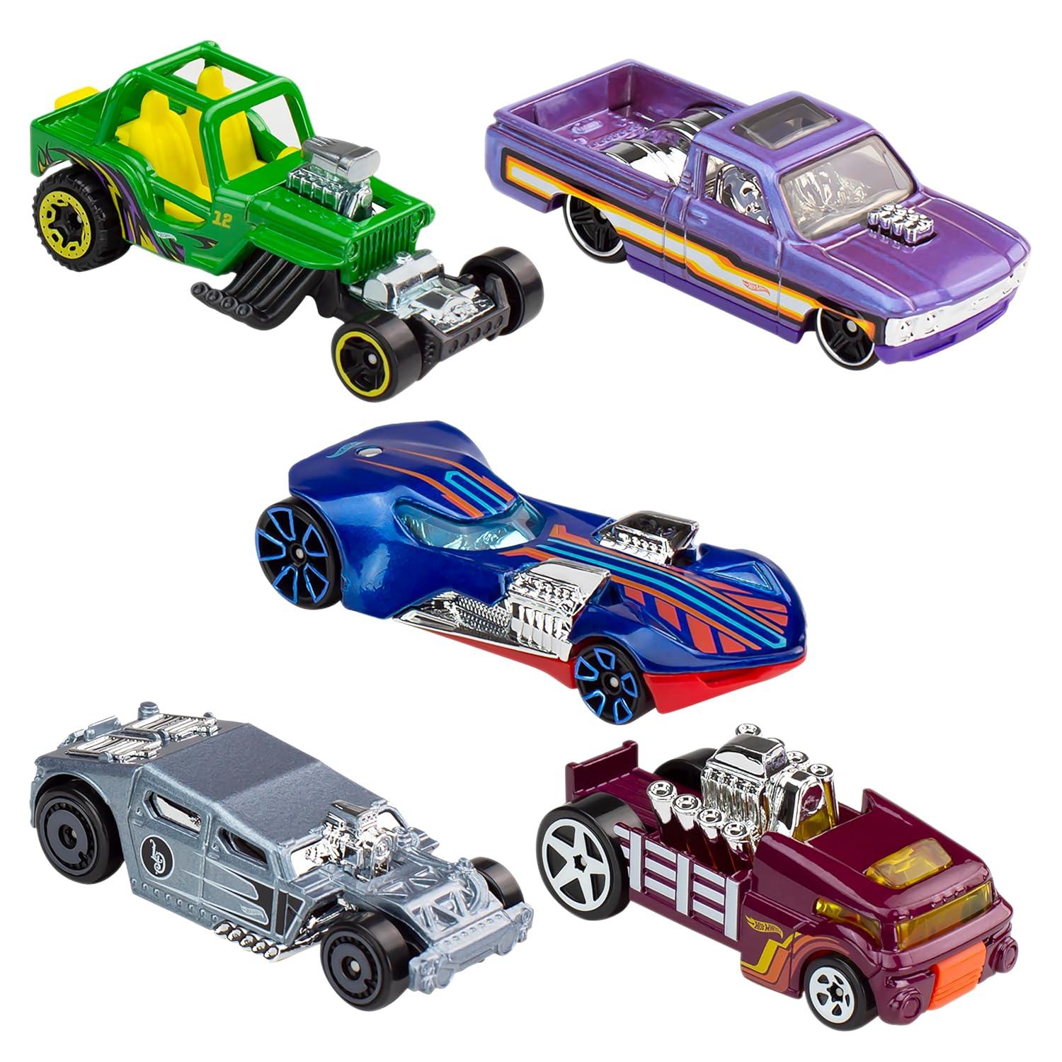 Hot Wheels Diecast  Cars -  5pk (Colors May Vary)