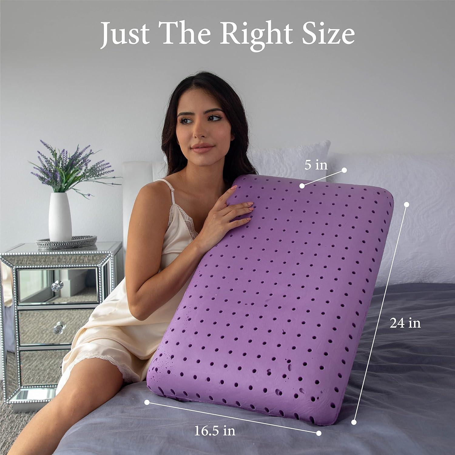 Purple Cooling Gel Infused Memory Foam Ventilated Pillow