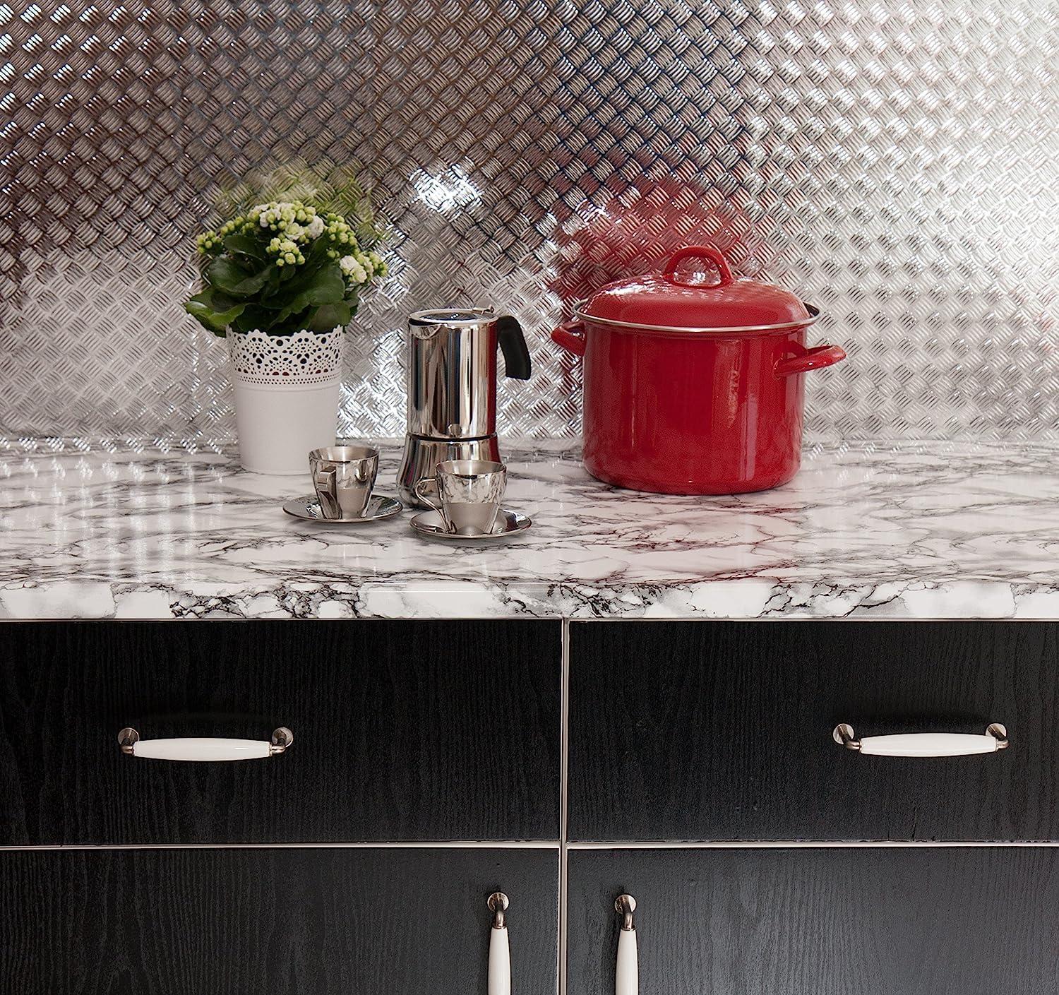 Grey and Black Marble Adhesive Film