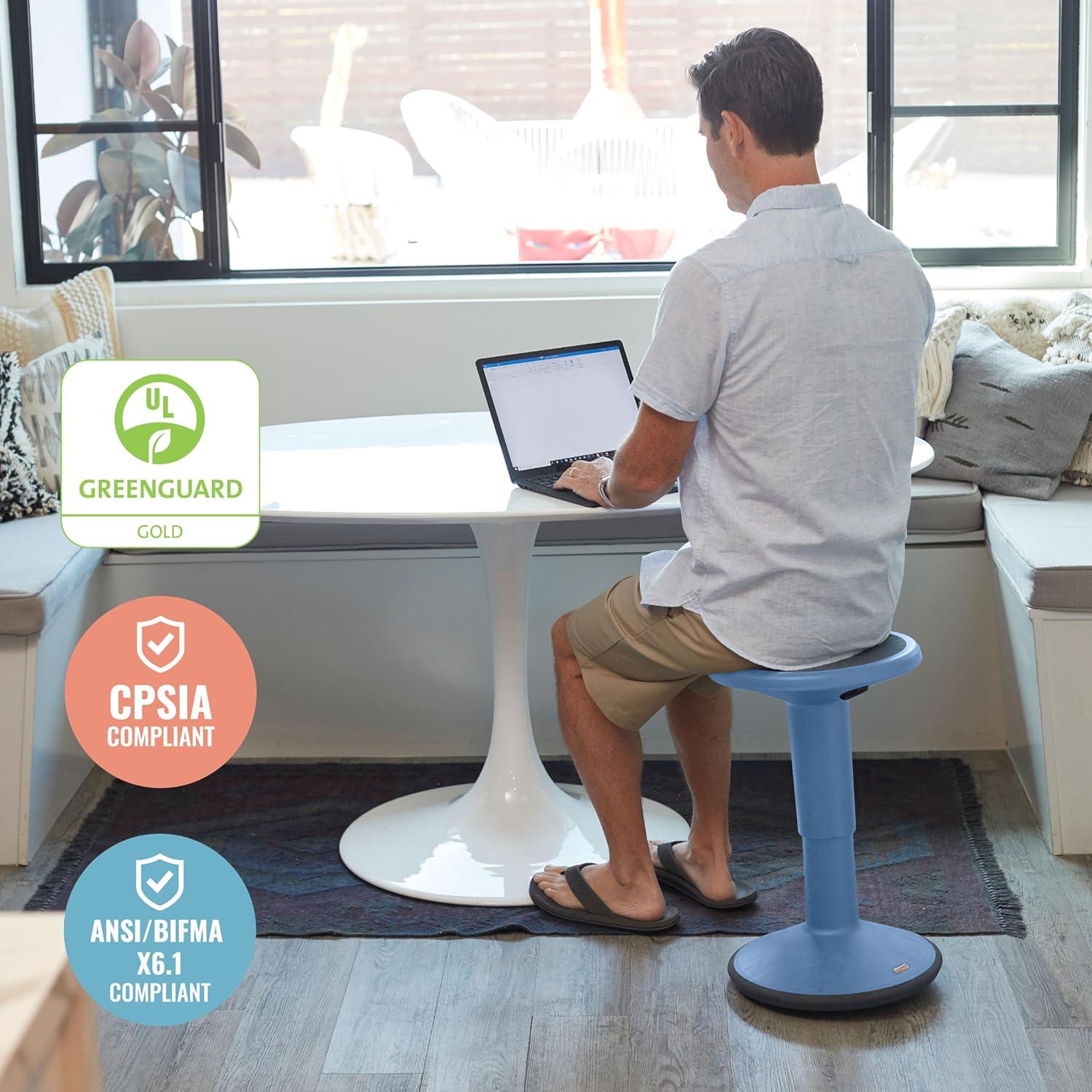 ECR4Kids ECR4Kids SitWell Wobble Stool, Adjustable Height, Active Seating