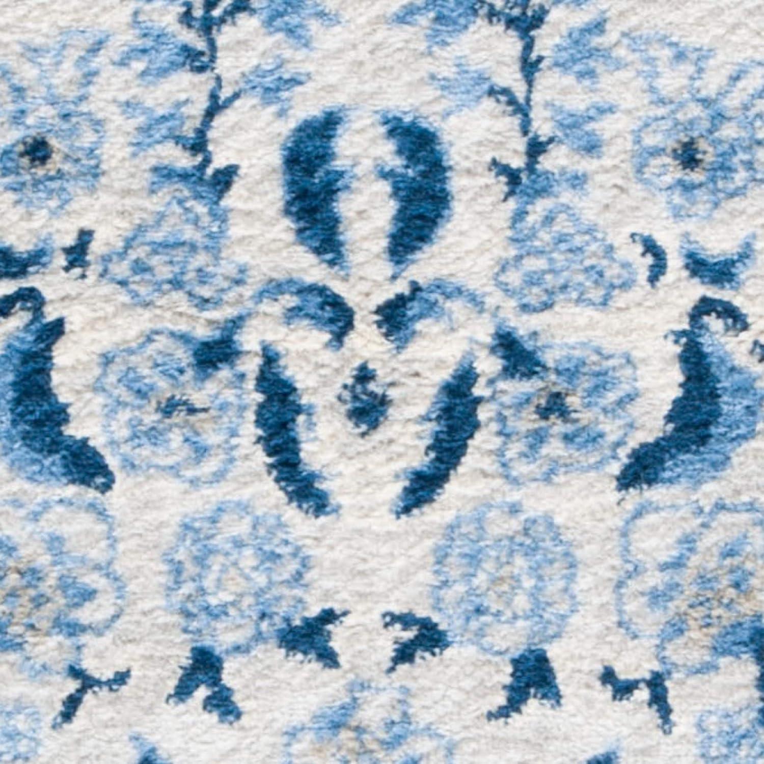 Brentwood BNT856 Power Loomed Runner Rug - Cream/Blue - 2'x8' - Safavieh.