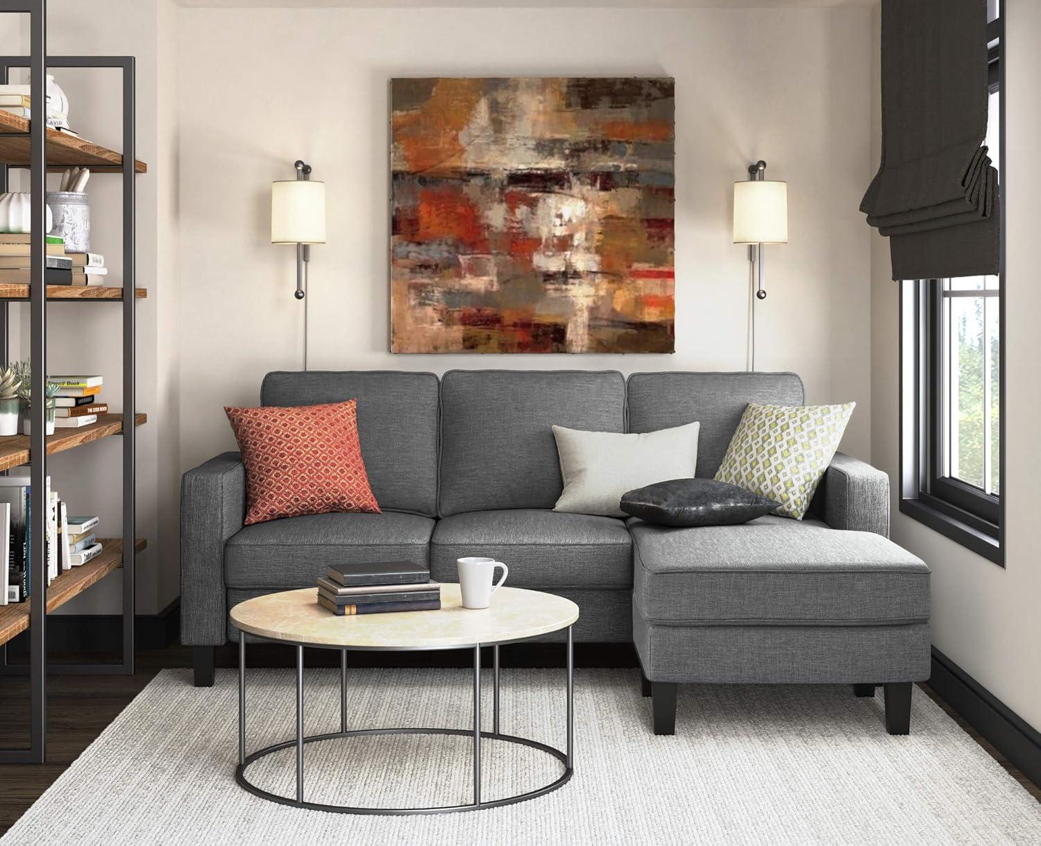 Serta Harmon Upholstered Reversible Sectional Sofa and Chaise