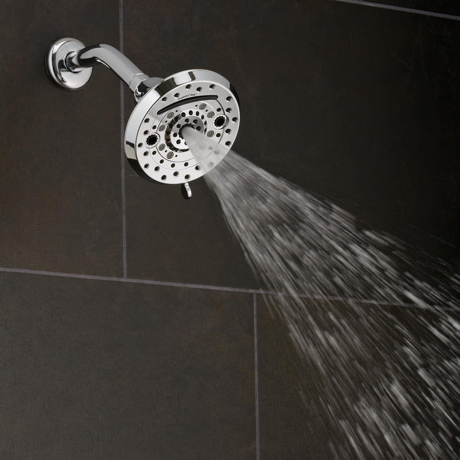 Oxygenics Amp Chrome Fixed Shower Head 1.8-GPM (6.8-LPM)