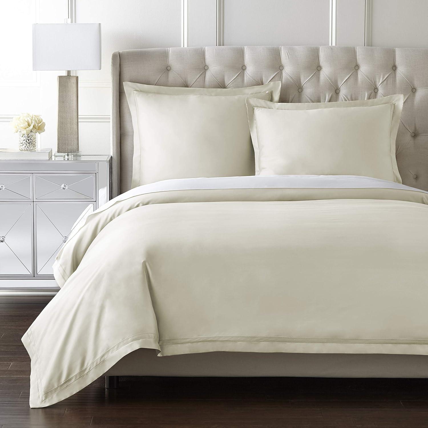 Ivory Queen Egyptian Cotton 3-Piece Duvet Cover Set