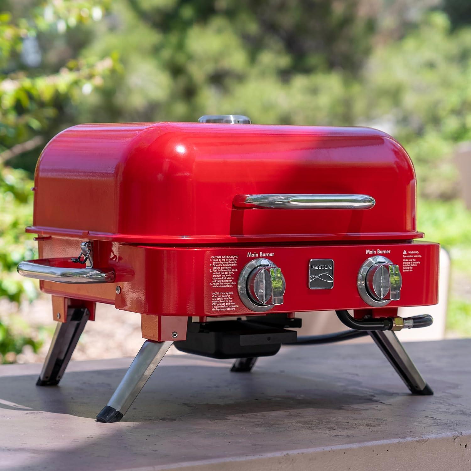 Kenmore 2-Burner Portable Tabletop Retro Gas Grill