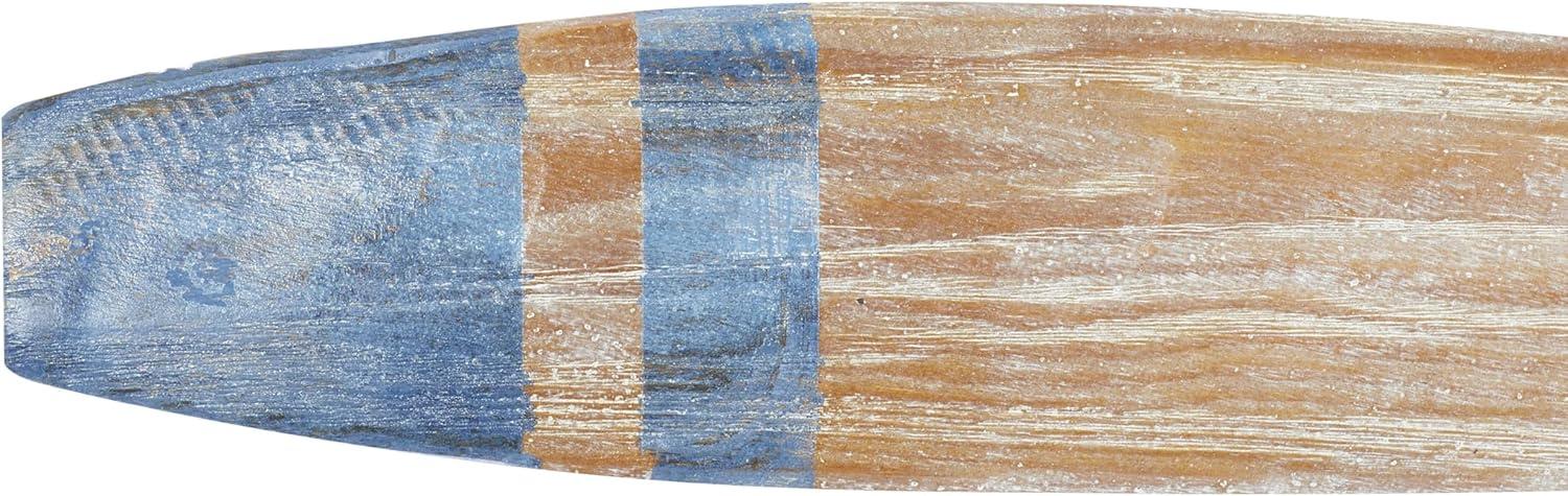 Deco 79 Wood Airplane Propeller Home Wall Decor 2 Blade Wall Sculpture with Aviation Detailing, Wall Art 47" x 2" x 4", Brown