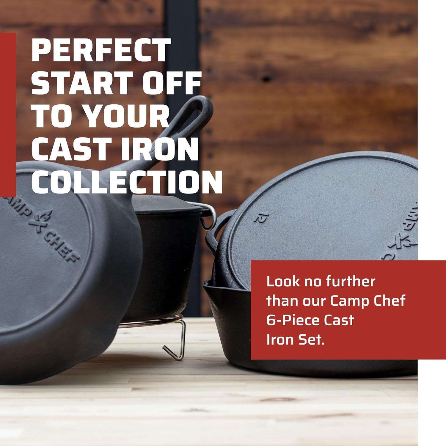 Camp Chef 6 -Pack Cast iron Grill pan set