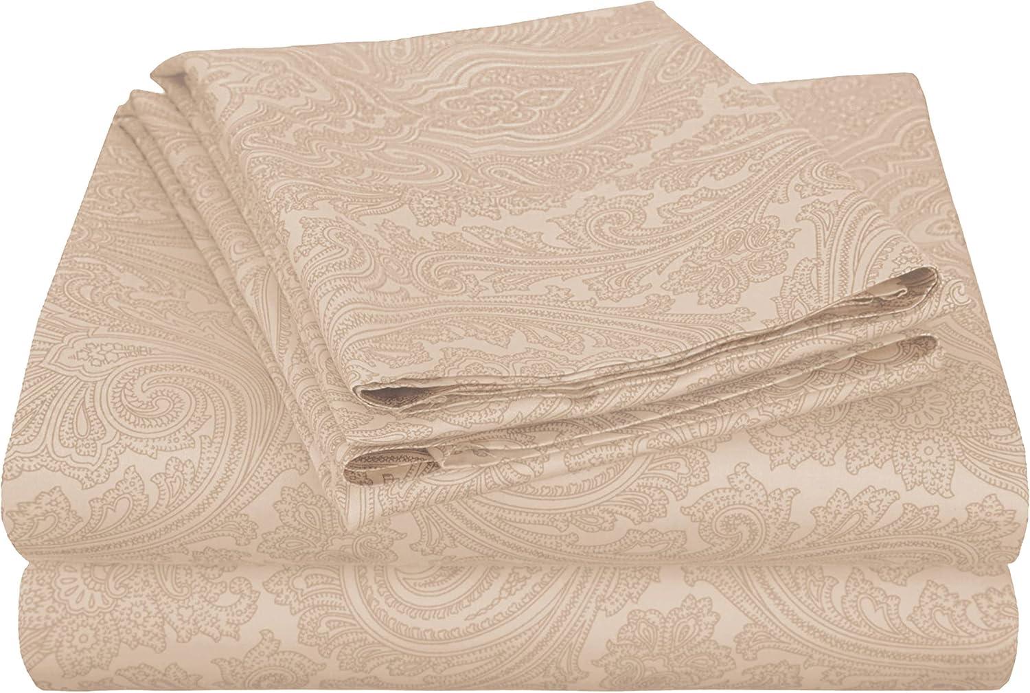 Superior Classic Paisley 600 Thread Count Cotton Blend Sateen Sheet Set