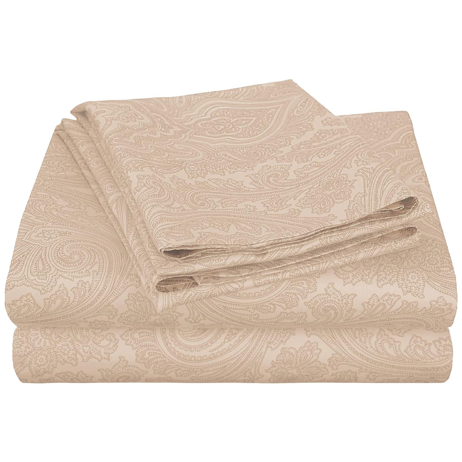 Superior Classic Paisley 600 Thread Count Cotton Blend Sateen Sheet Set