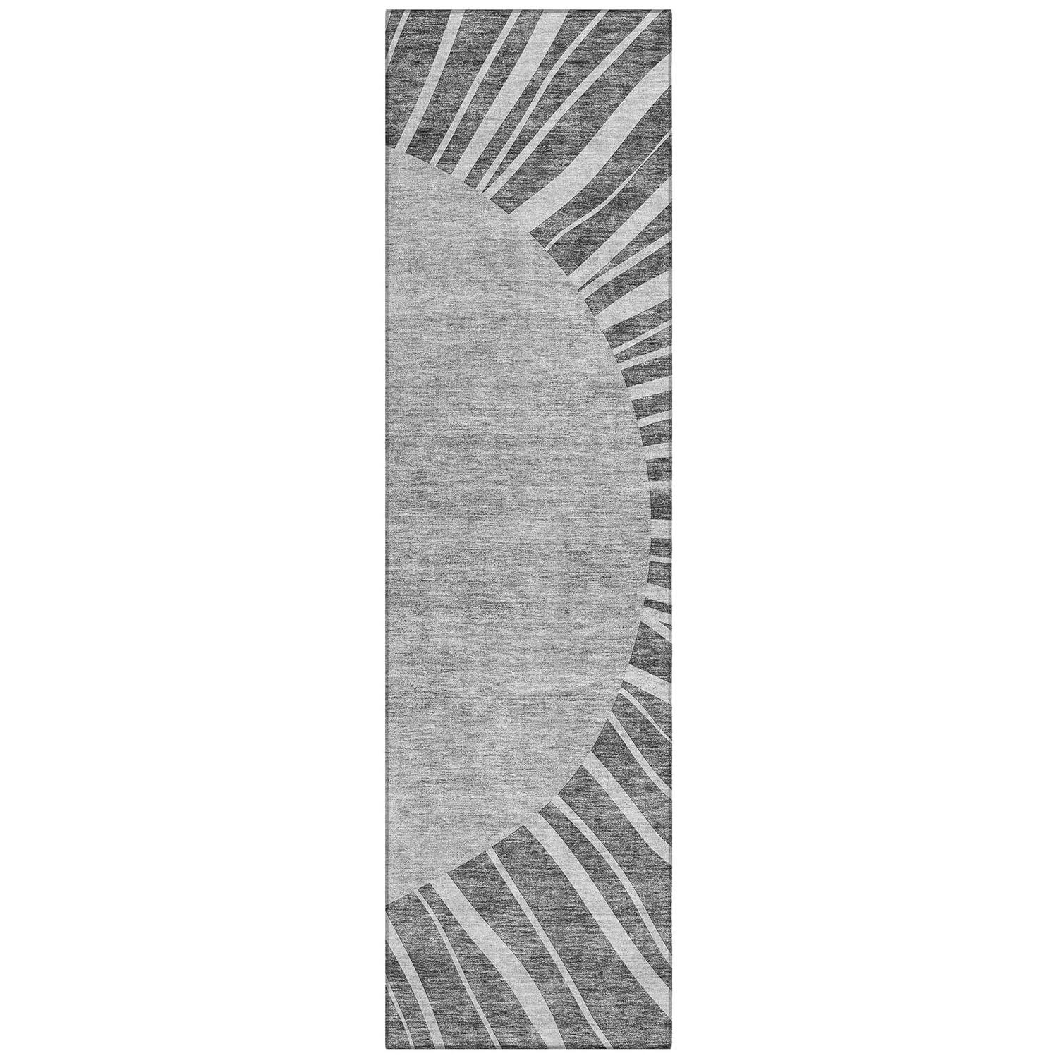 Addison Rugs Chantille ACN668 Charcoal 2'3" x 7'6" Indoor Outdoor Hallway Runner Rug, Easy Clean, Machine Washable, Non Shedding, Kitchen Area Carpet for Bathroom, Patio, Laundry and Bedroom Rug