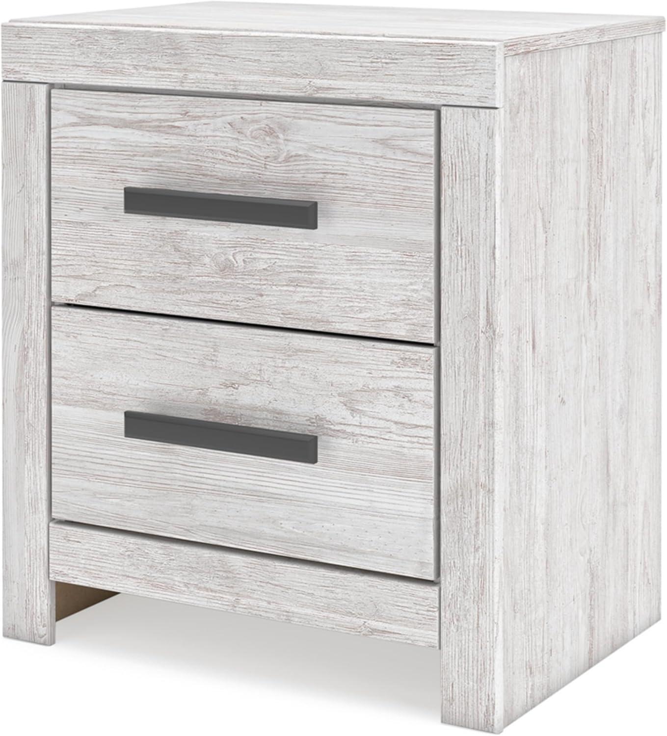 Signature Design by Ashley Cayboni 2 Drawer Nightstand, Whitewash