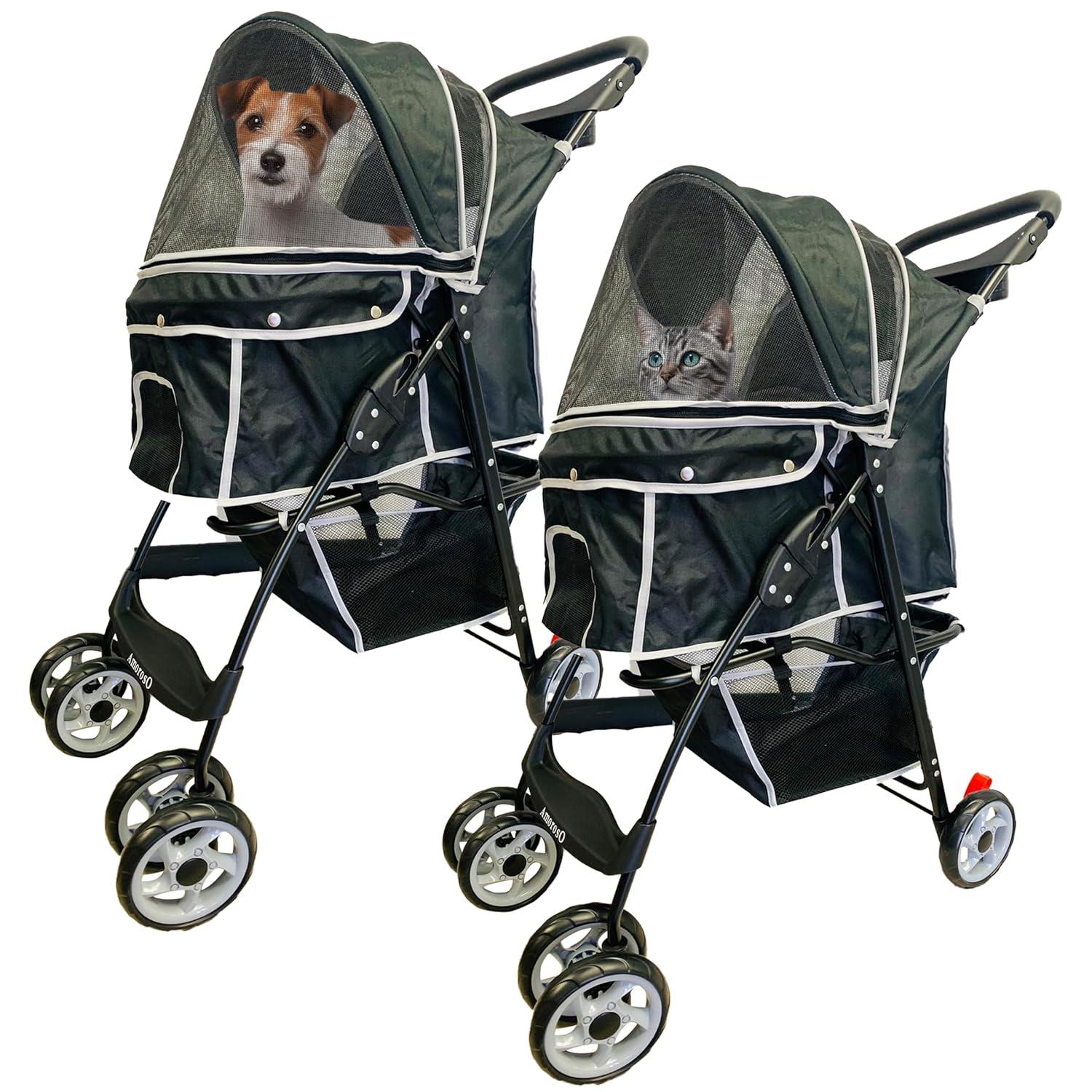 AmorosO Foldable Pet Stroller