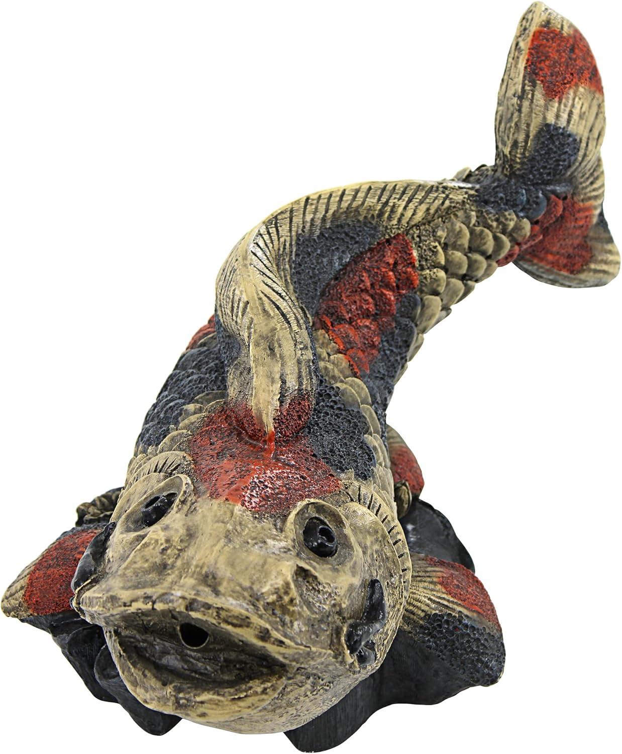 Showa Asian Koi Spitter Piped Statue