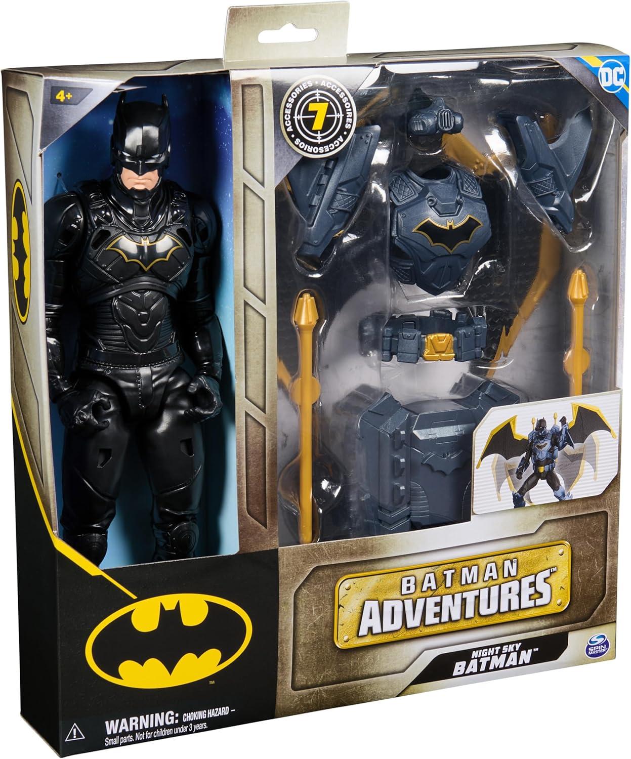 DC Comics Batman Adventures, 30-centimetre Night Sky Batman Action Figure with Expandable Wings