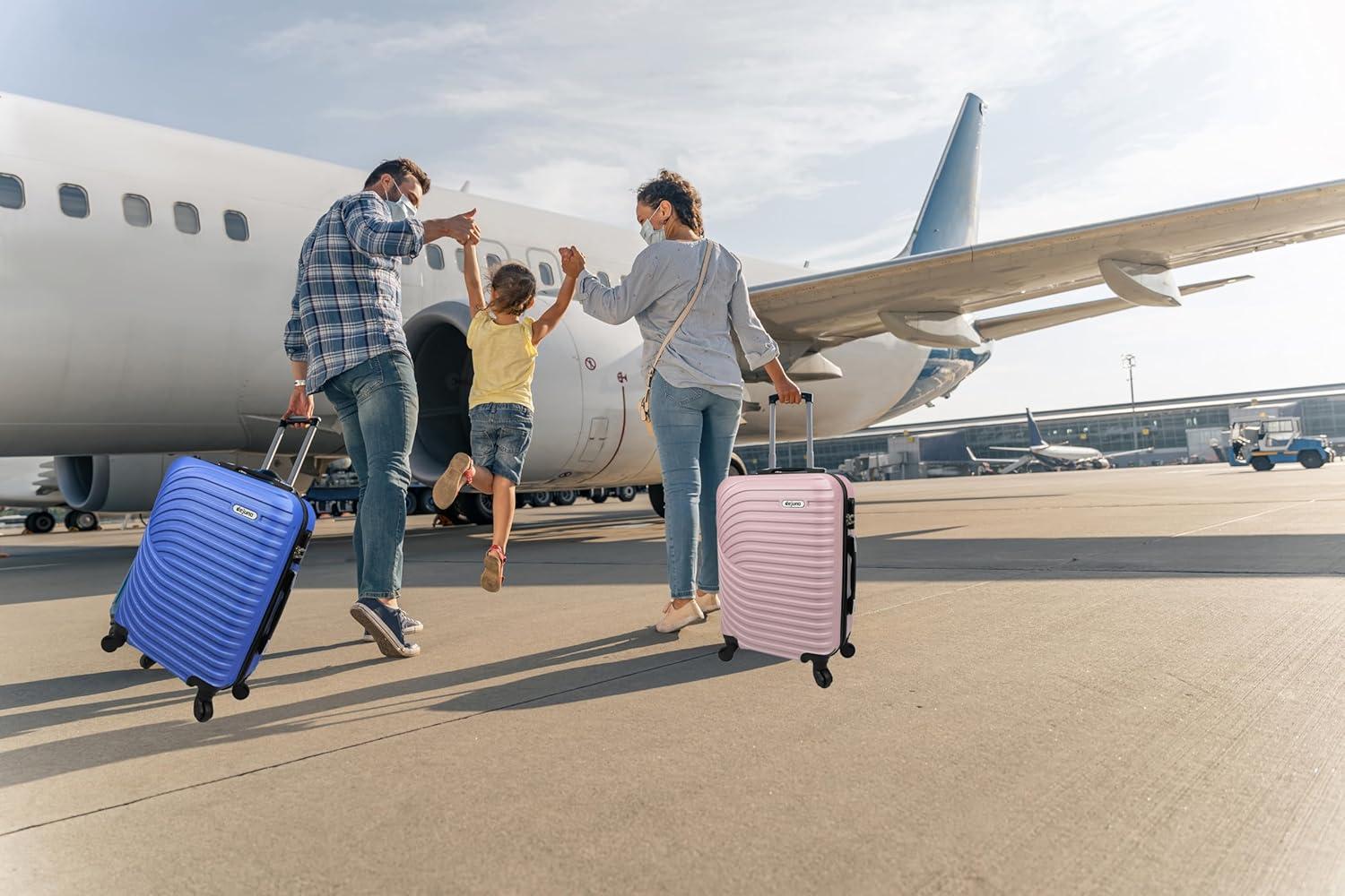 Dejuno Craft Hardside 3-Piece Spinner Luggage Set - Blush