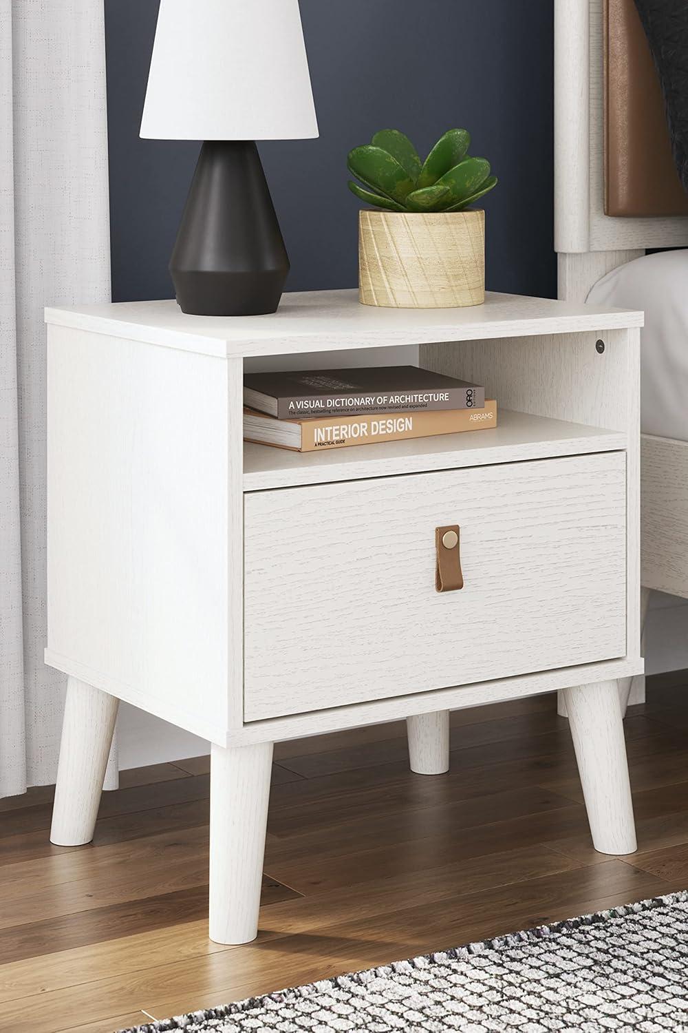 Vedant One Drawer Wood Nightstand