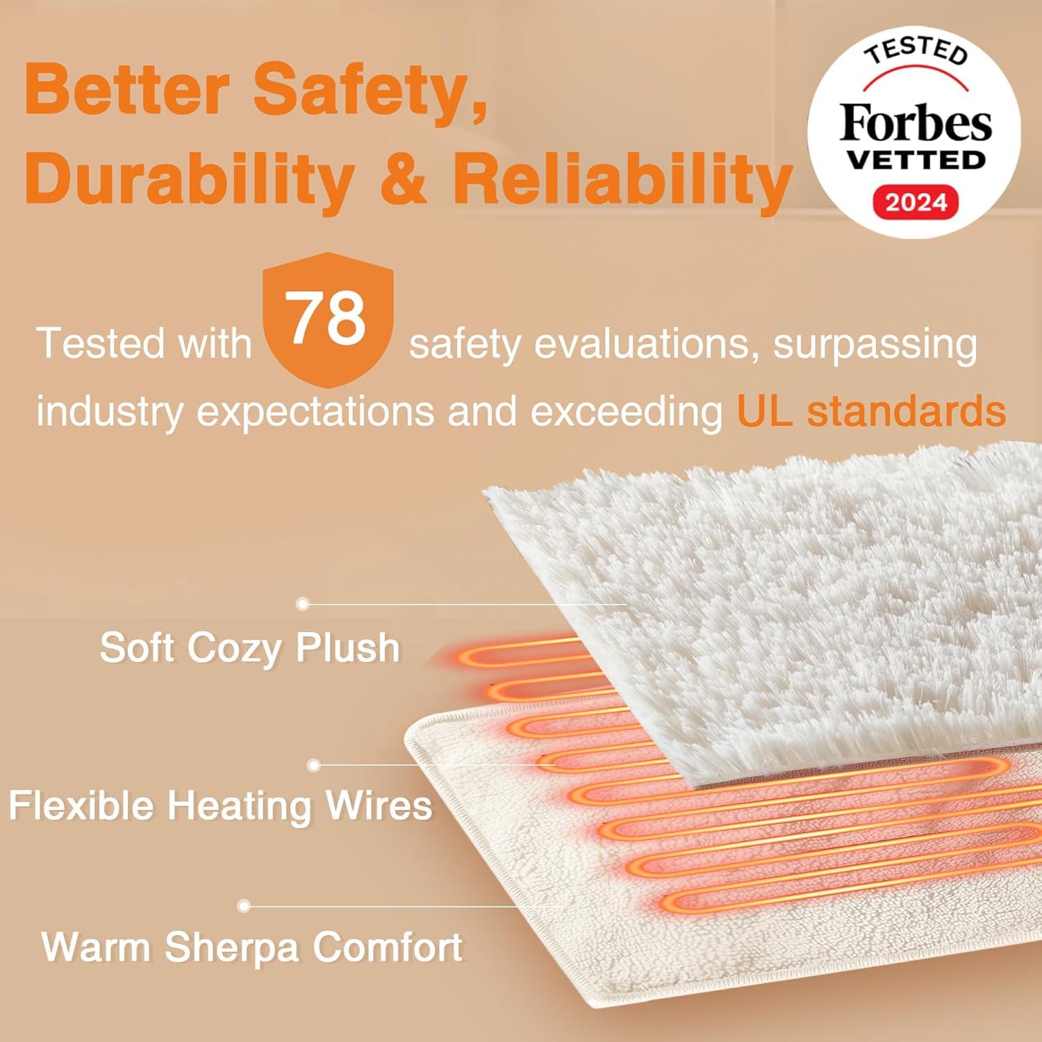Beautyrest Beautyrest Heated Oversized Microlight to Berber Blanket