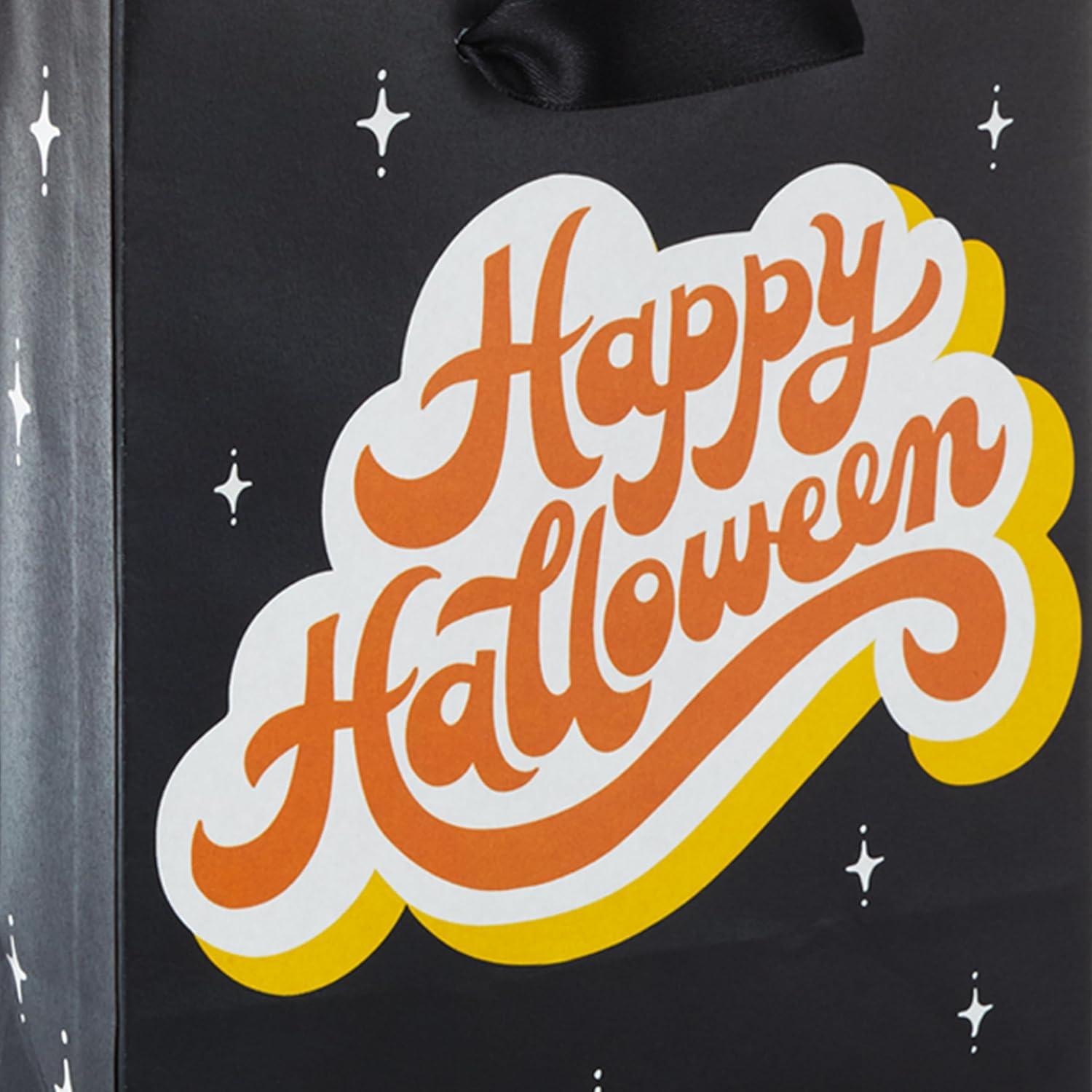 Hallmark 6" Small Halloween Gift Bags (6 Bags, 3 Designs: Owl, Ghost, "Happy Halloween") for Kids, Boo Bags, Classroom Parties, Teacher Gifts