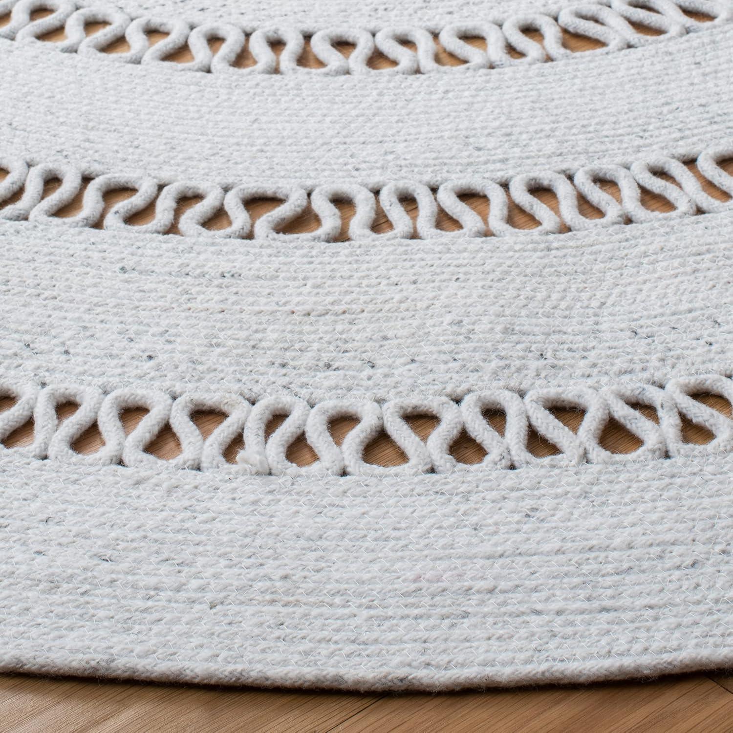 Cape Cod CAP221 Hand Woven Area Rug - Ivory - 3' round - Safavieh.