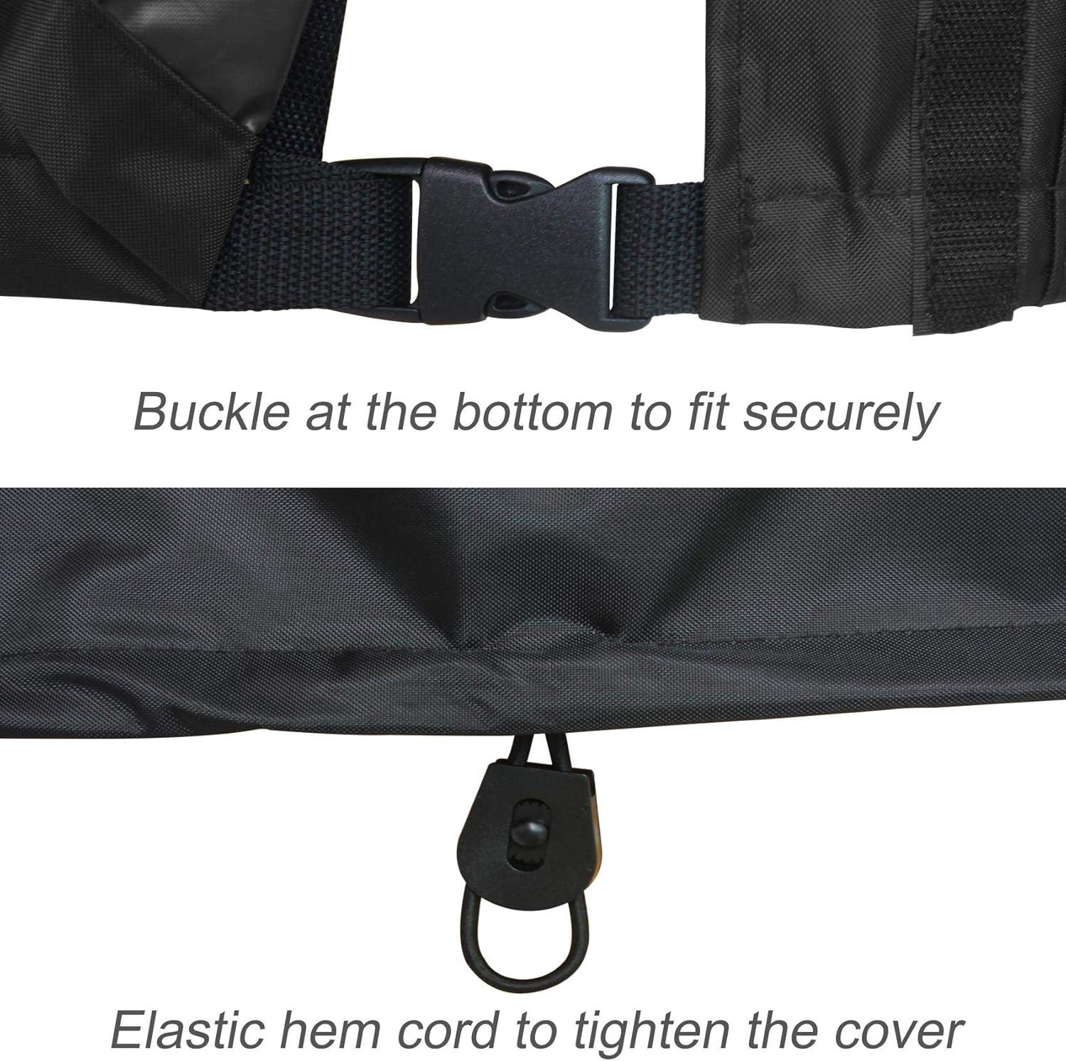 DanceeMangoos Porch Shield Waterproof Universal Generator Cover 38 x 28 x 30 inch - for Most Generators 5500-15000 Watt, Black