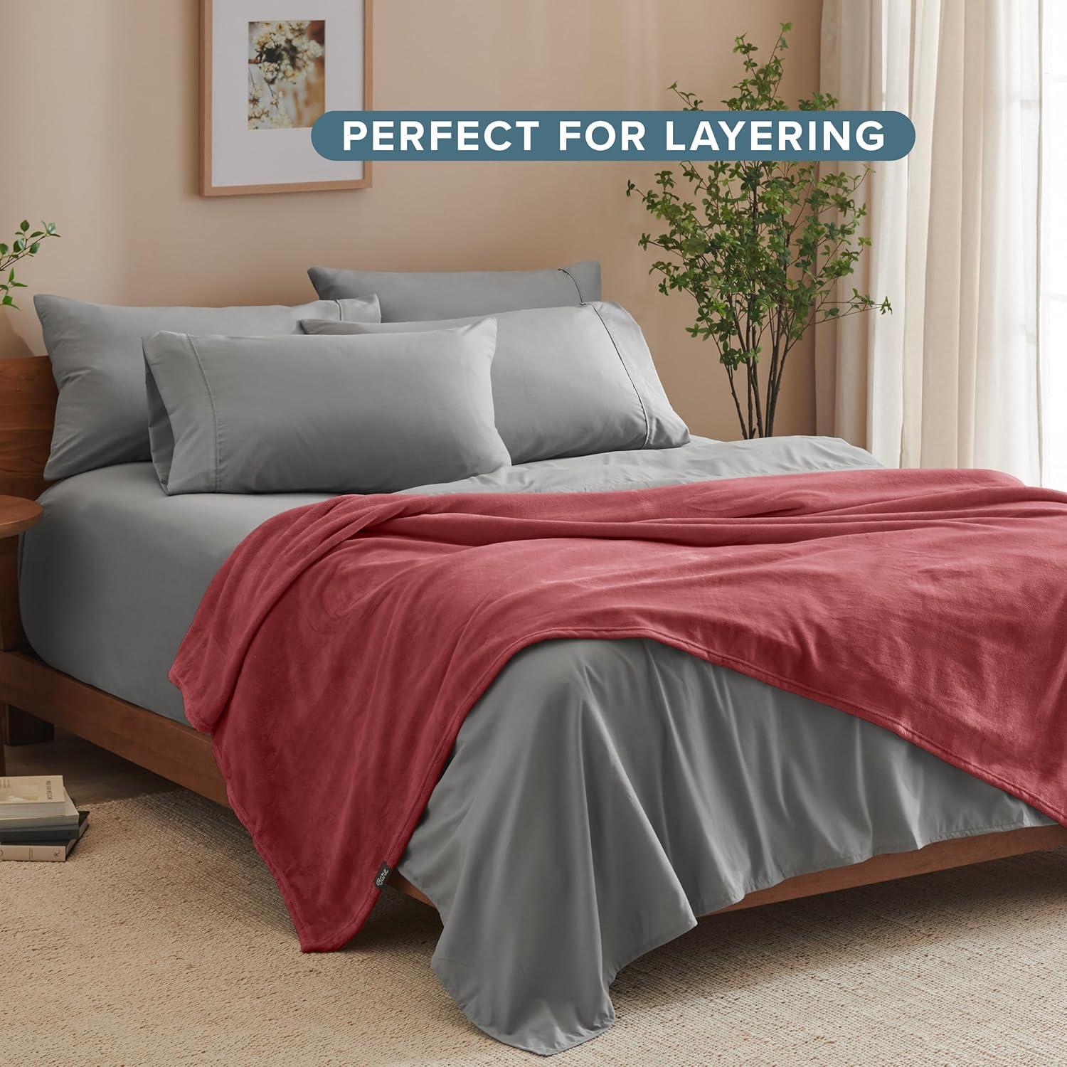 Bare Home Bare Home Microplush Fleece Blanket - Fuzzy, Warm, Bed/Throw Blanket