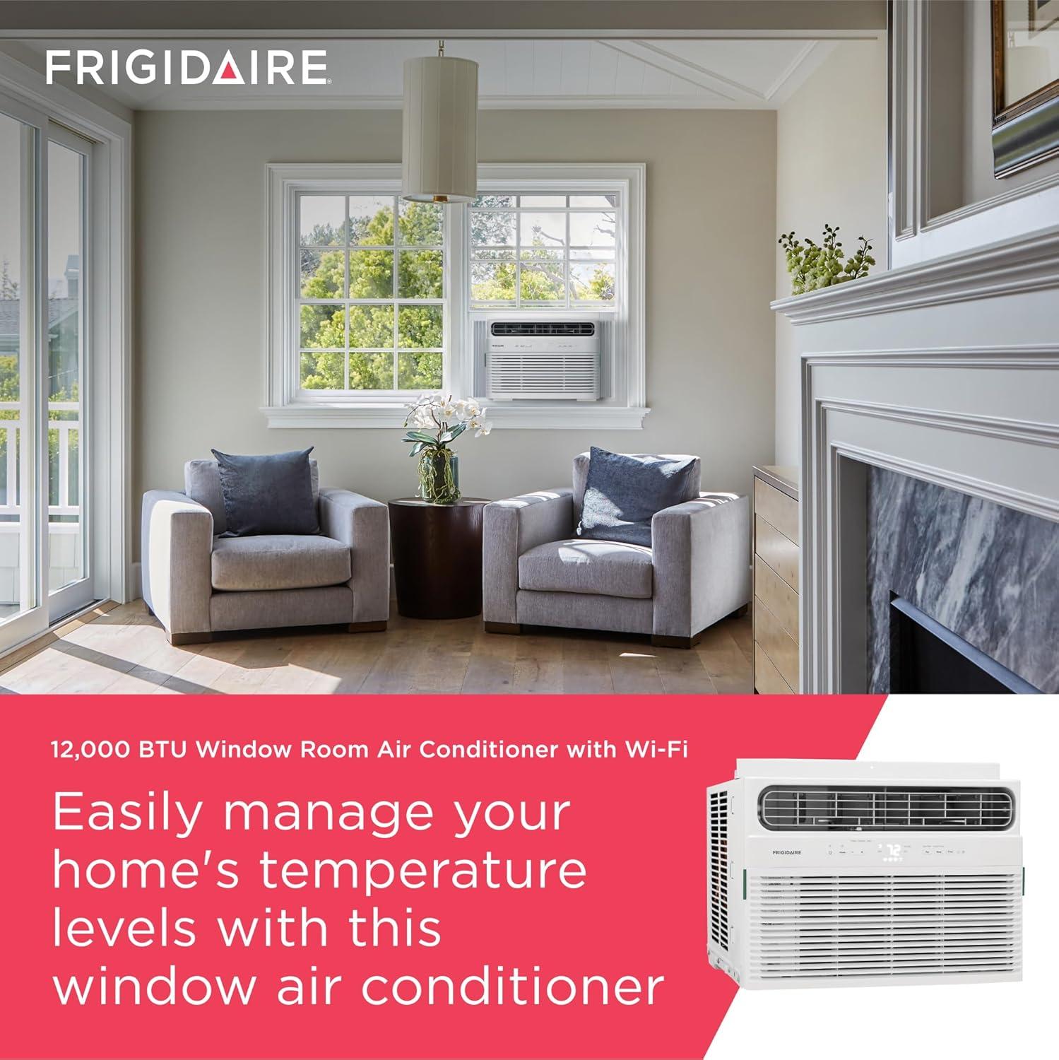 Frigidaire Frigidaire FHWW124TE1 Smart Window Air Conditioner, 12000 BTU