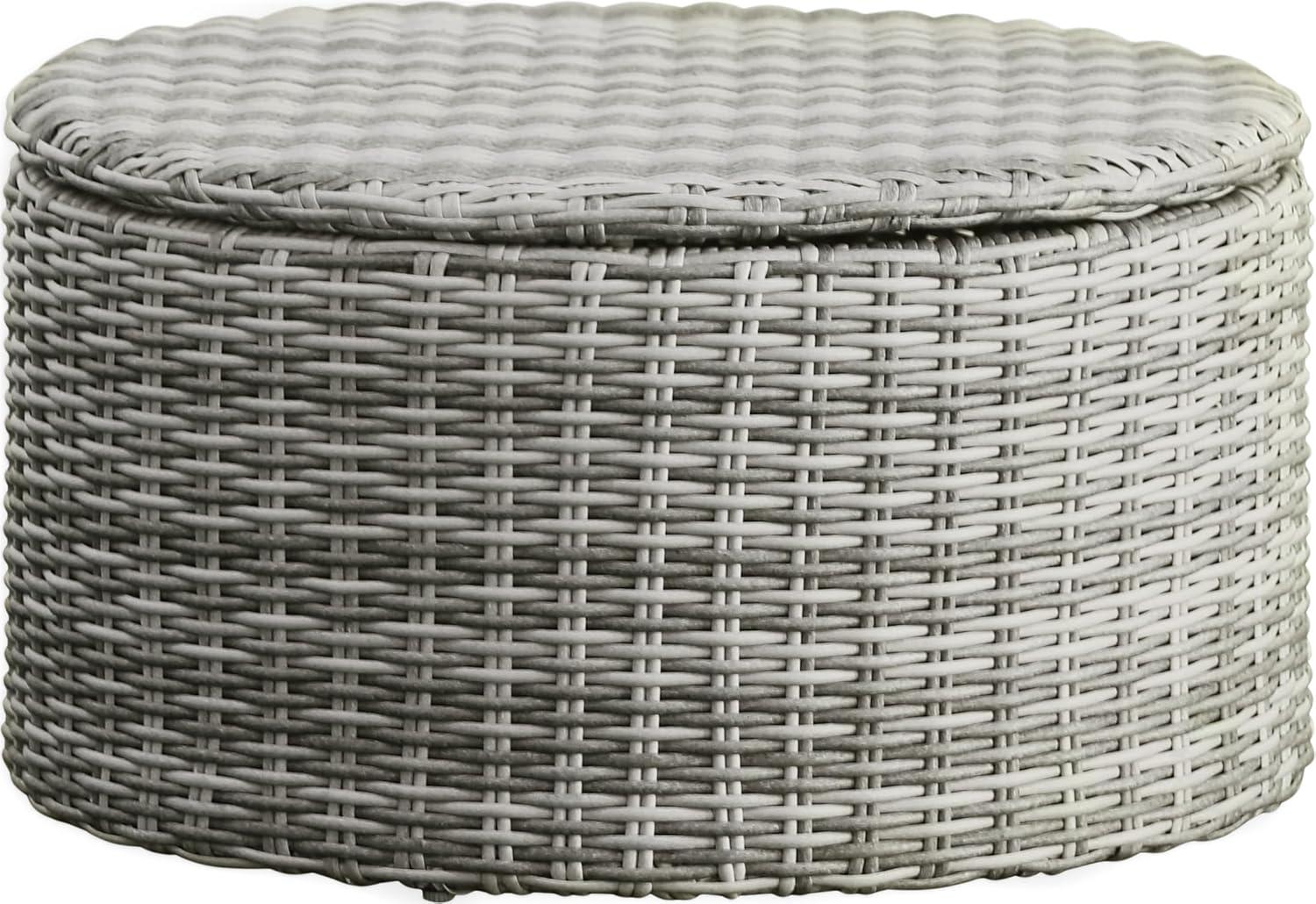 Elle Decor Elle Decor Vallauris Outdoor Coffee Table with Storage, Gray