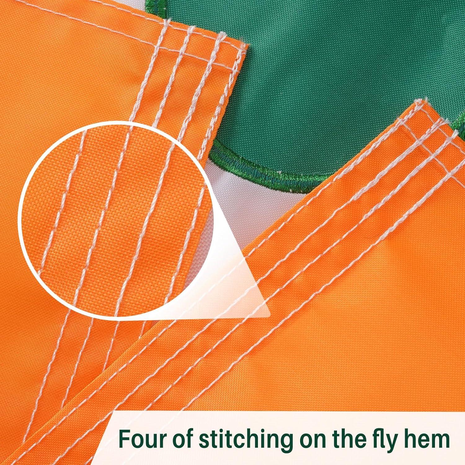 AMZFLAG Irish Flag 3x5 feet Outdoor, Heavy Duty Ireland Flags for St Patrick Day Outside with 2 Brass Grommets, Double Sided Irish Flags for House Decoration