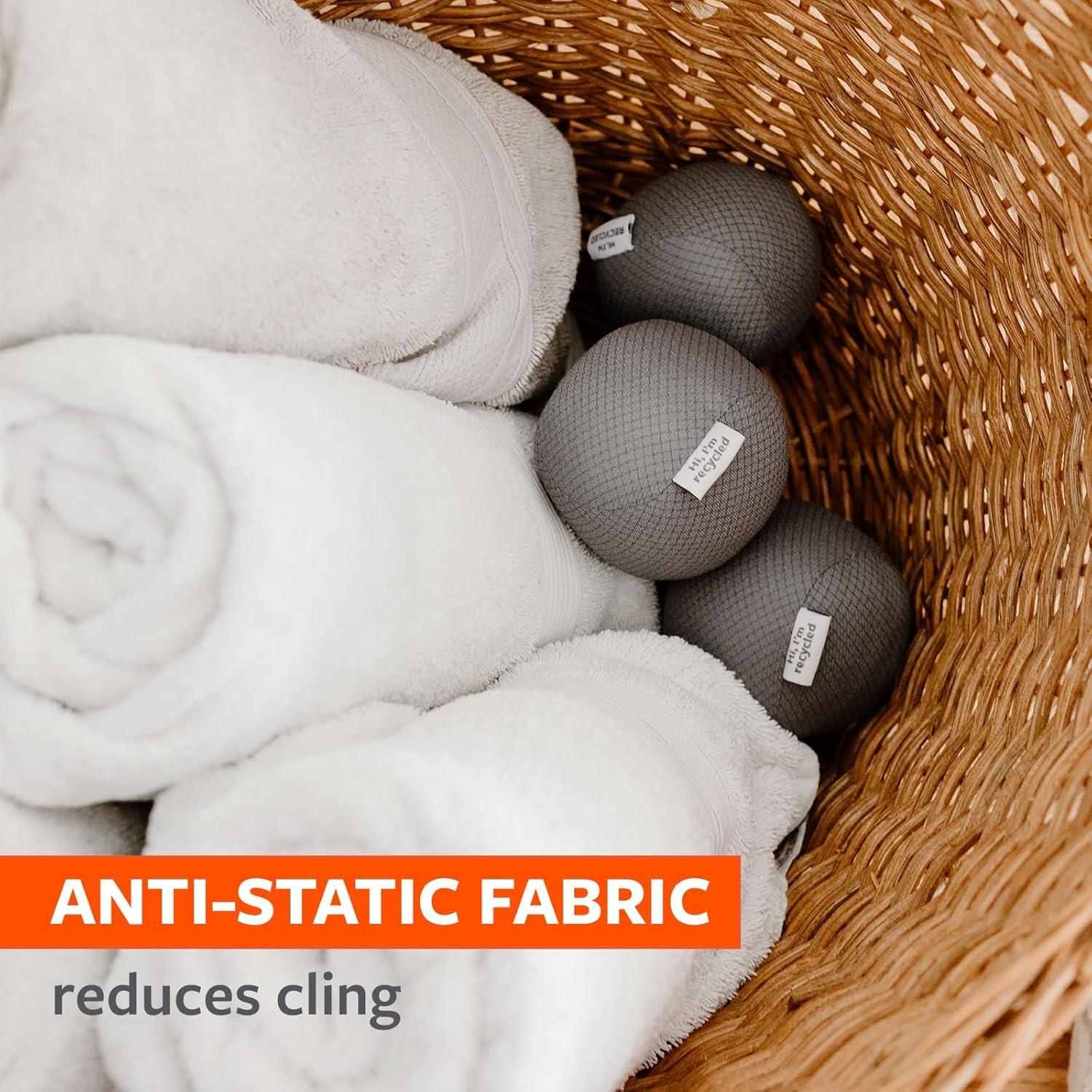 Full Circle Home Full Circle Loads of Fun Anti-Static Dryer, Set of 3 – Quiet, Scent-Free and Hypoallergenic Reusable Fabric Softener Laundry Balls – Non Toxic and Vegan, Gray 3 Count