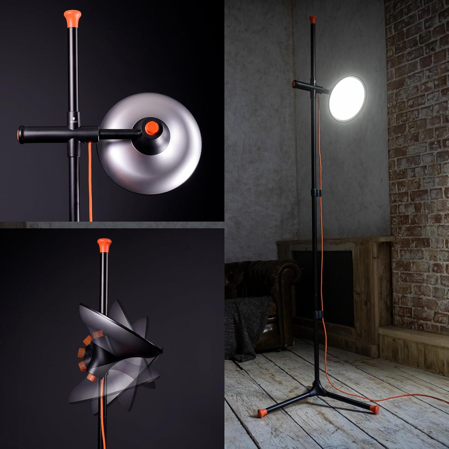 Daylight Artist Studio Lamp 2 with Stand - Chrome and Black