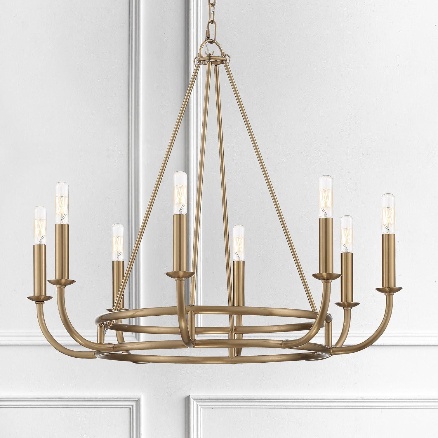 8 Light Chandelier-Aged Brass Finish    -Traditional Installation Crystorama Lighting Bai-A2108-Ag