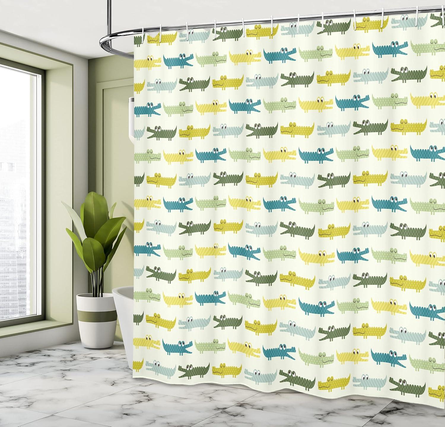 Shower Curtain with Hooks Included