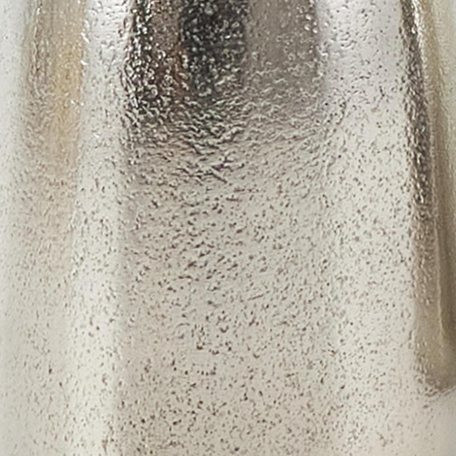 Deco 79 Aluminum Metal Decorative Candle Holder Candle Stand with Varying Shapes, Set of 2 Candlestick Holder 9", 7" H, Silver