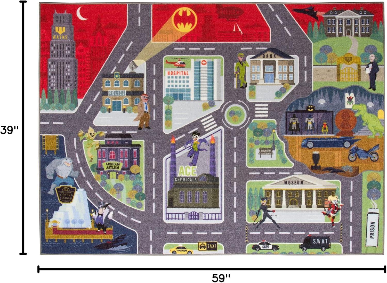 KC Cubs Looney Tunes Hopscotch Number Educational Learning Fun Game Non Slip Kids Rug Classroom Playroom