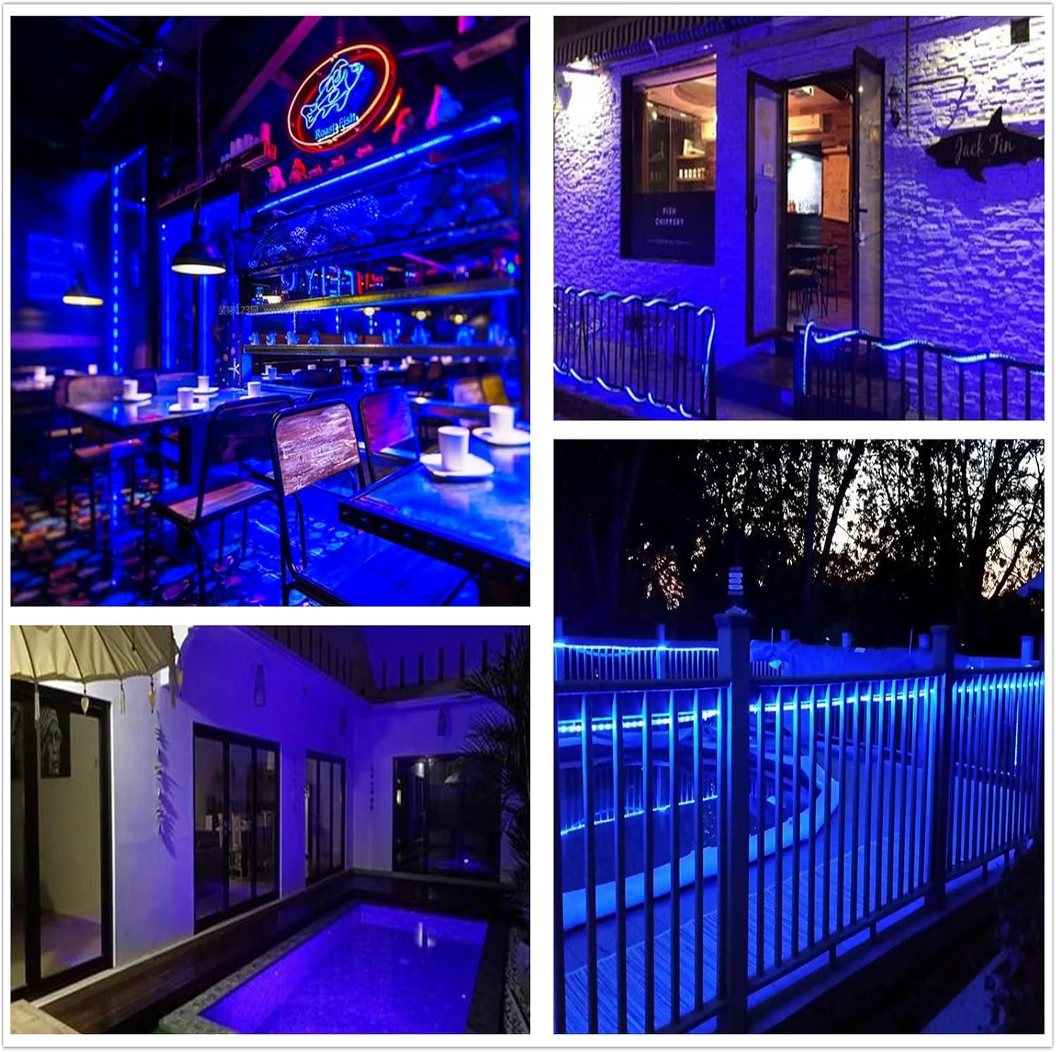 50Ft Led Rope Lights Outdoor, LED Strip Lights Outdoor Waterproof Decorative Lighting for Indoor/Outdoor, Deck, Eaves, Backyards Garden, Stairs Balcony Christmas Decoration(Warm White)