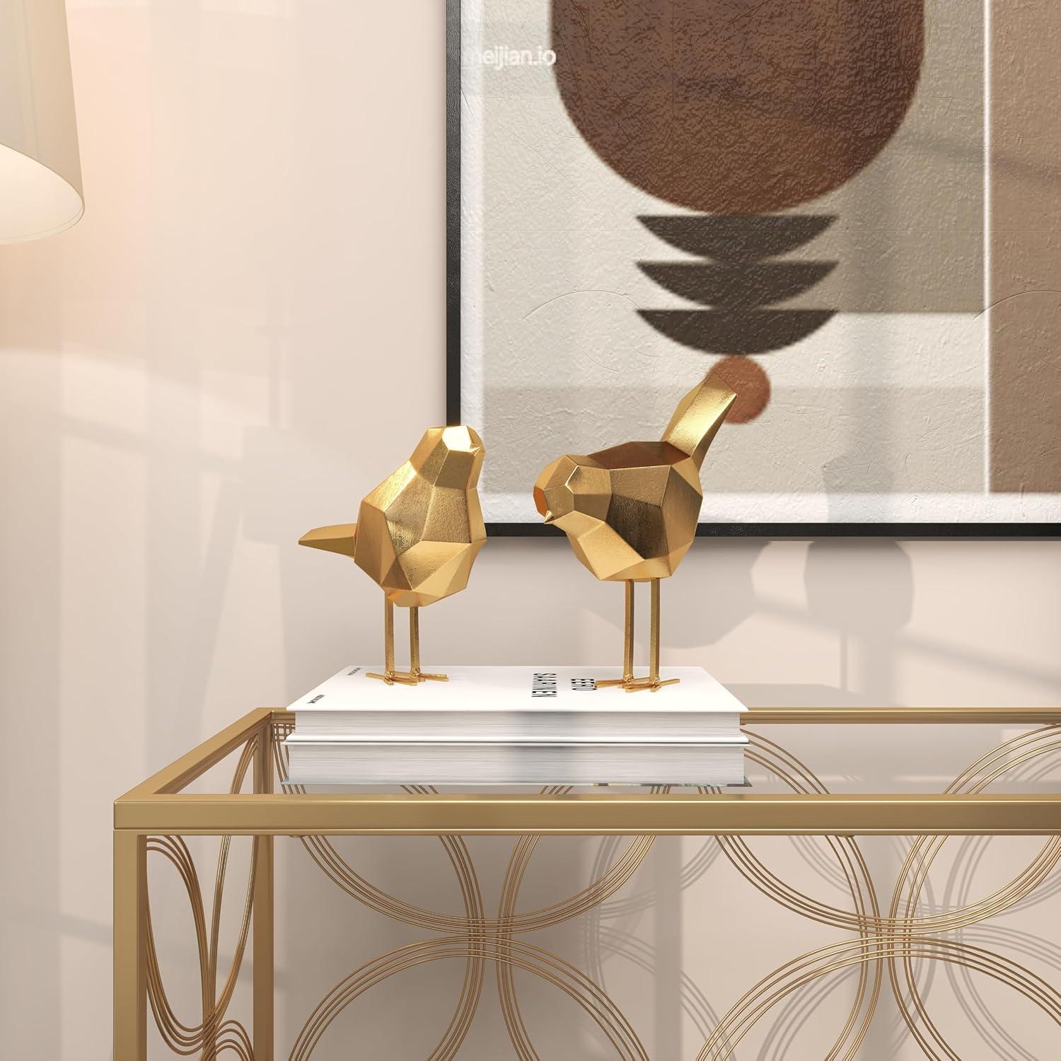 CosmoLiving by Cosmopolitan Polystone Bird Decorative Sculpture with Origami Accents