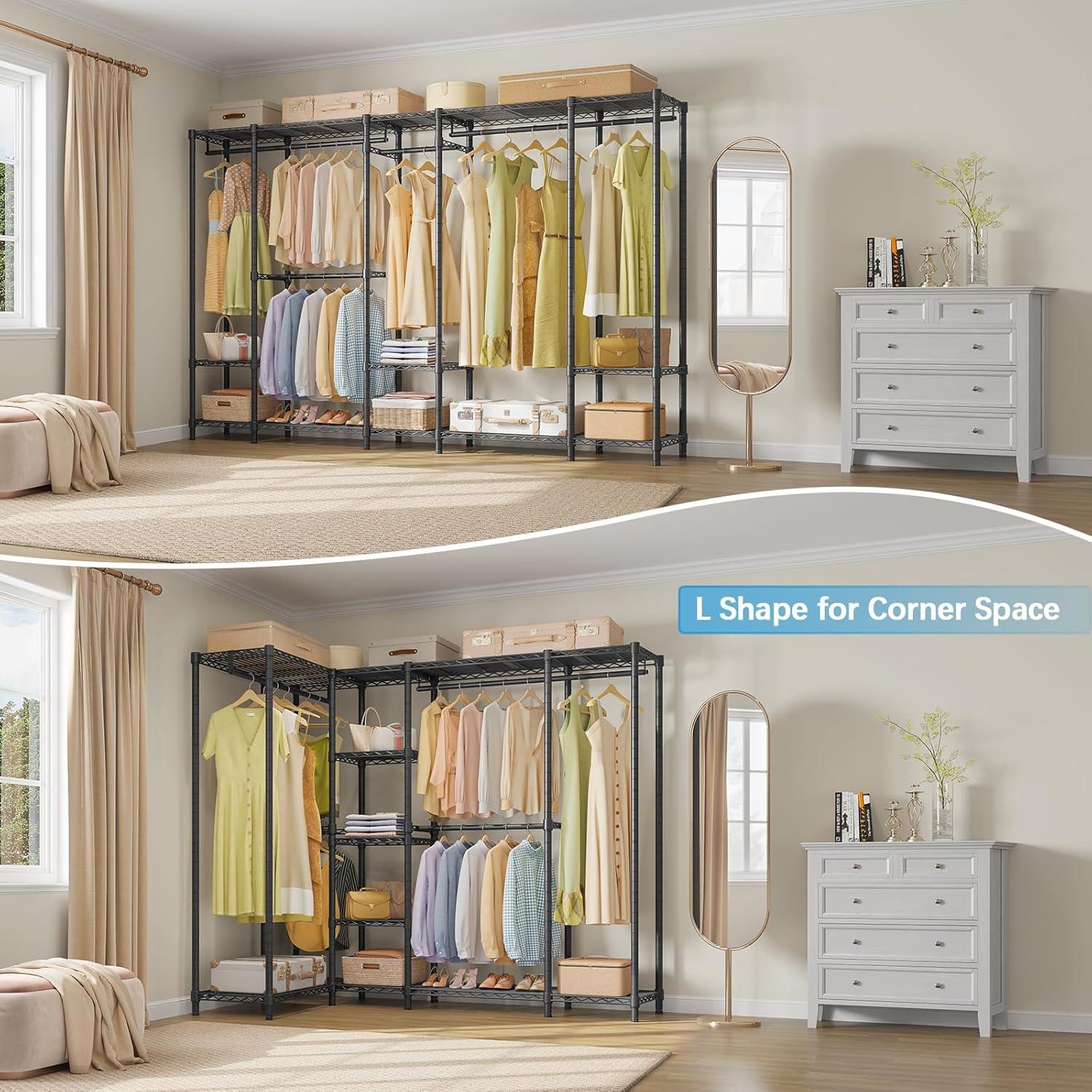 89.8'' Metal Freestanding Garment Rack