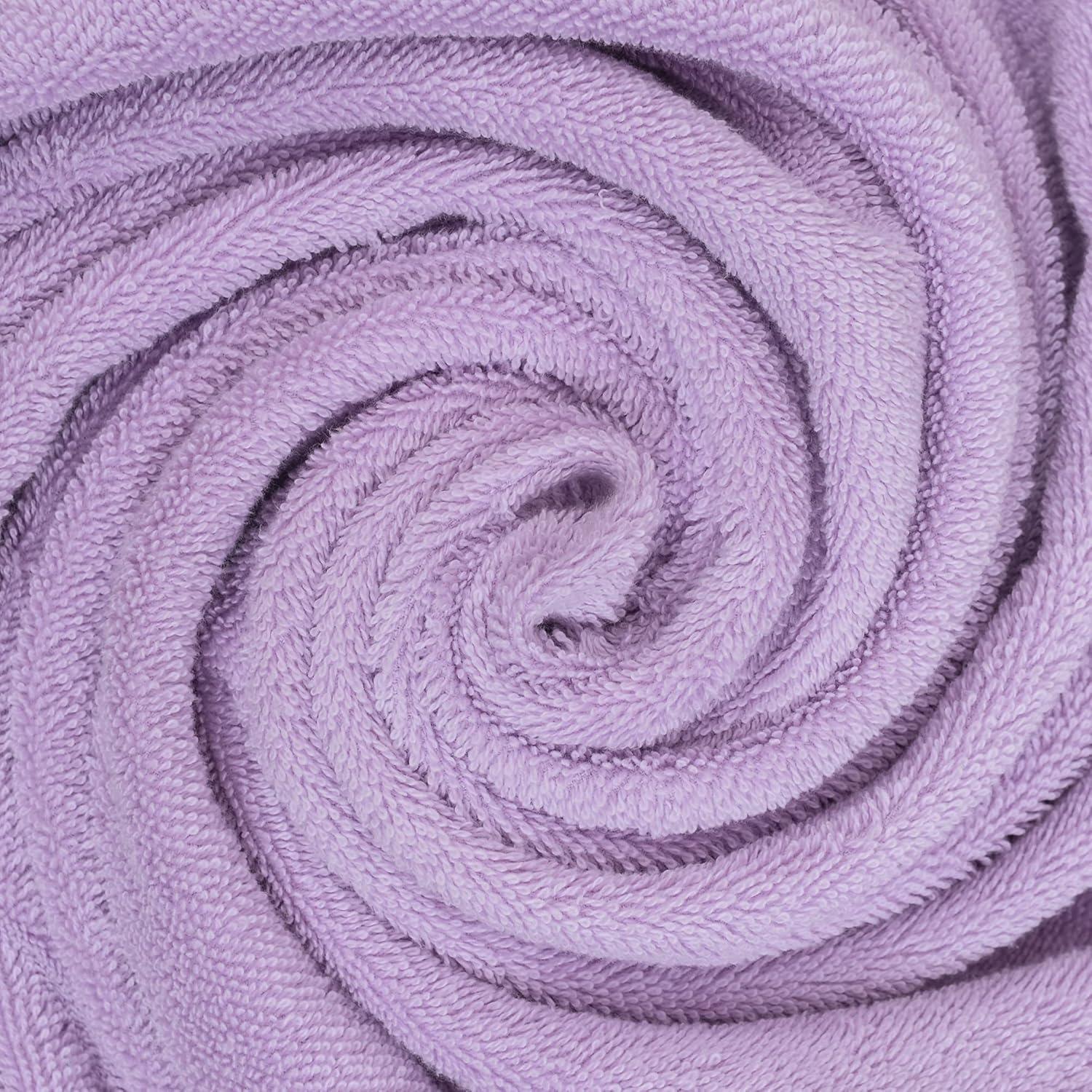 Alpine Swiss 100% Cotton Towel Set 2 Piece Soft and Absorbent 500 GSM Face Towels 13" x 13" Lilac