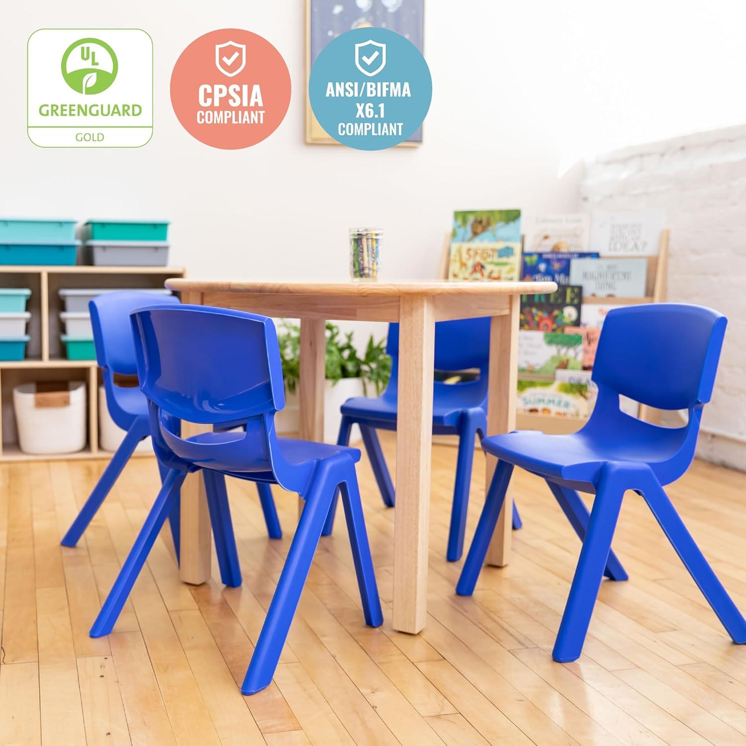 ECR4Kids Plastic School Stack Chair, Classroom Furniture