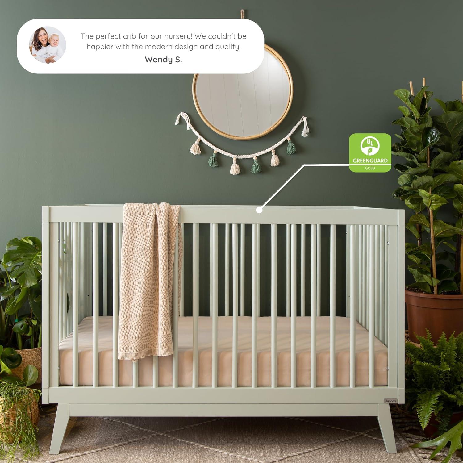 dadada Sage Soho 3-in-1 Convertible Crib to Toddler Bed Furniture